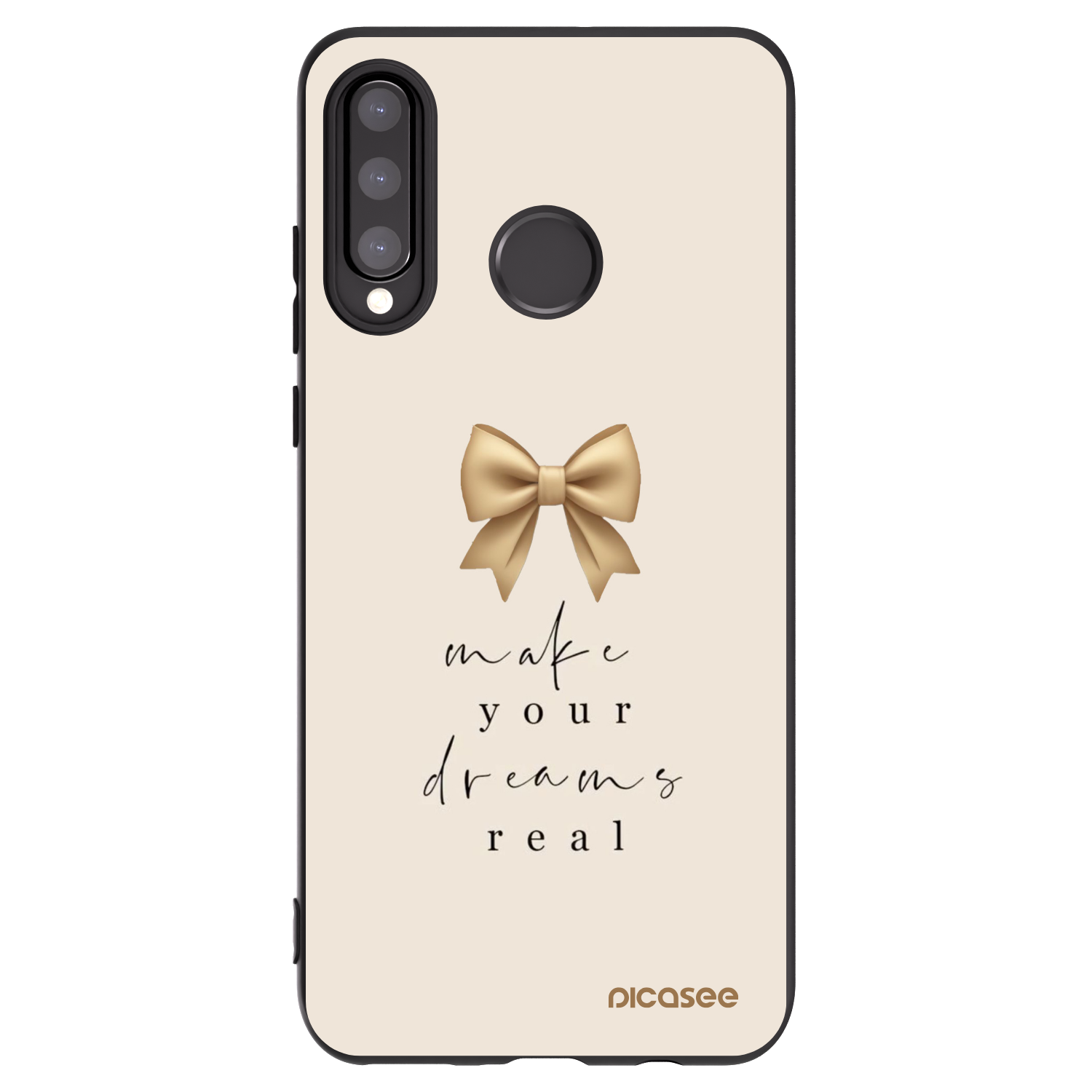 Picasee husă neagră din silicon pentru Huawei P30 Lite - Golden Dream