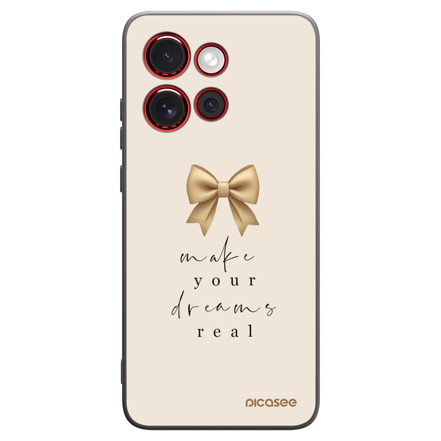 Picasee husă neagră din silicon pentru Motorola Edge 60 Neo 5G - Golden Dream
