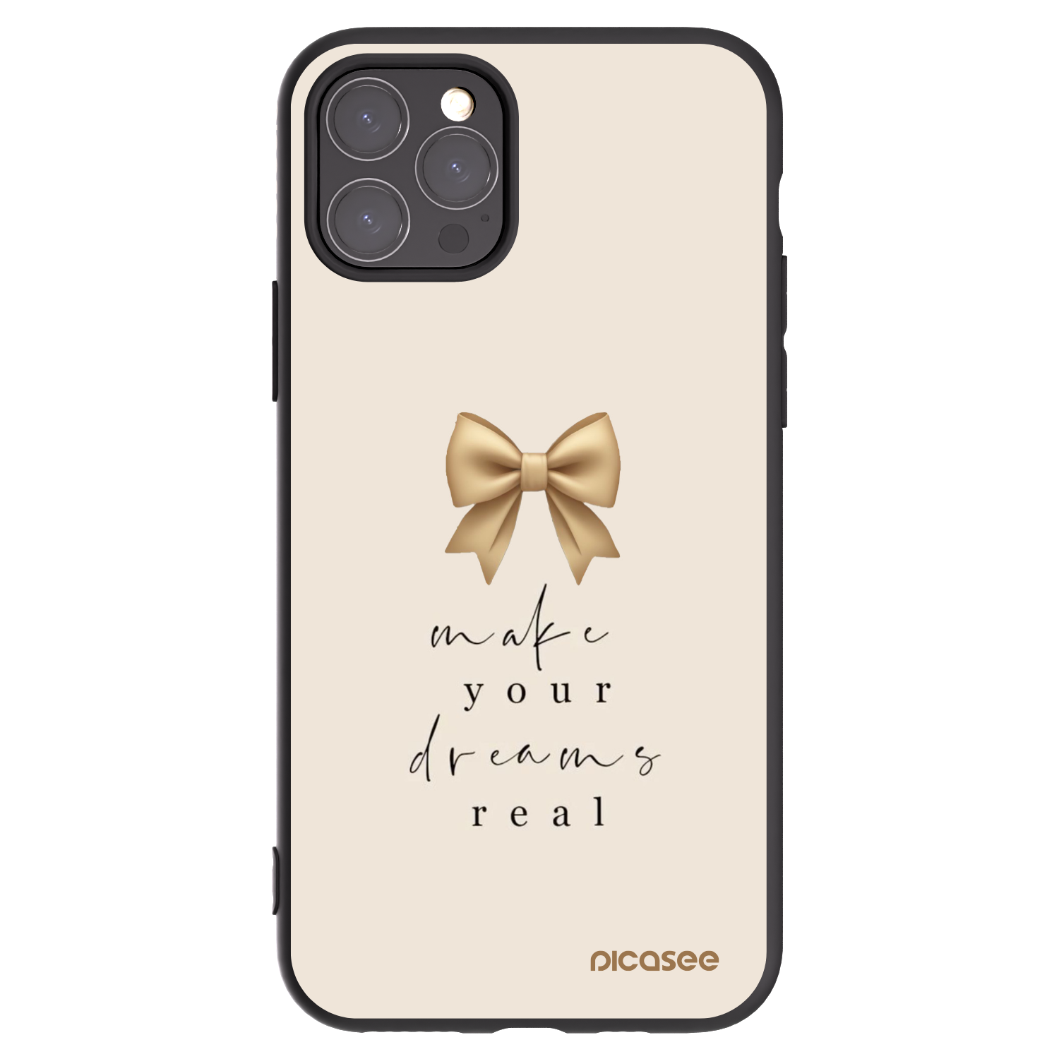 Picasee husă neagră din silicon pentru Apple iPhone 11 Pro - Golden Dream