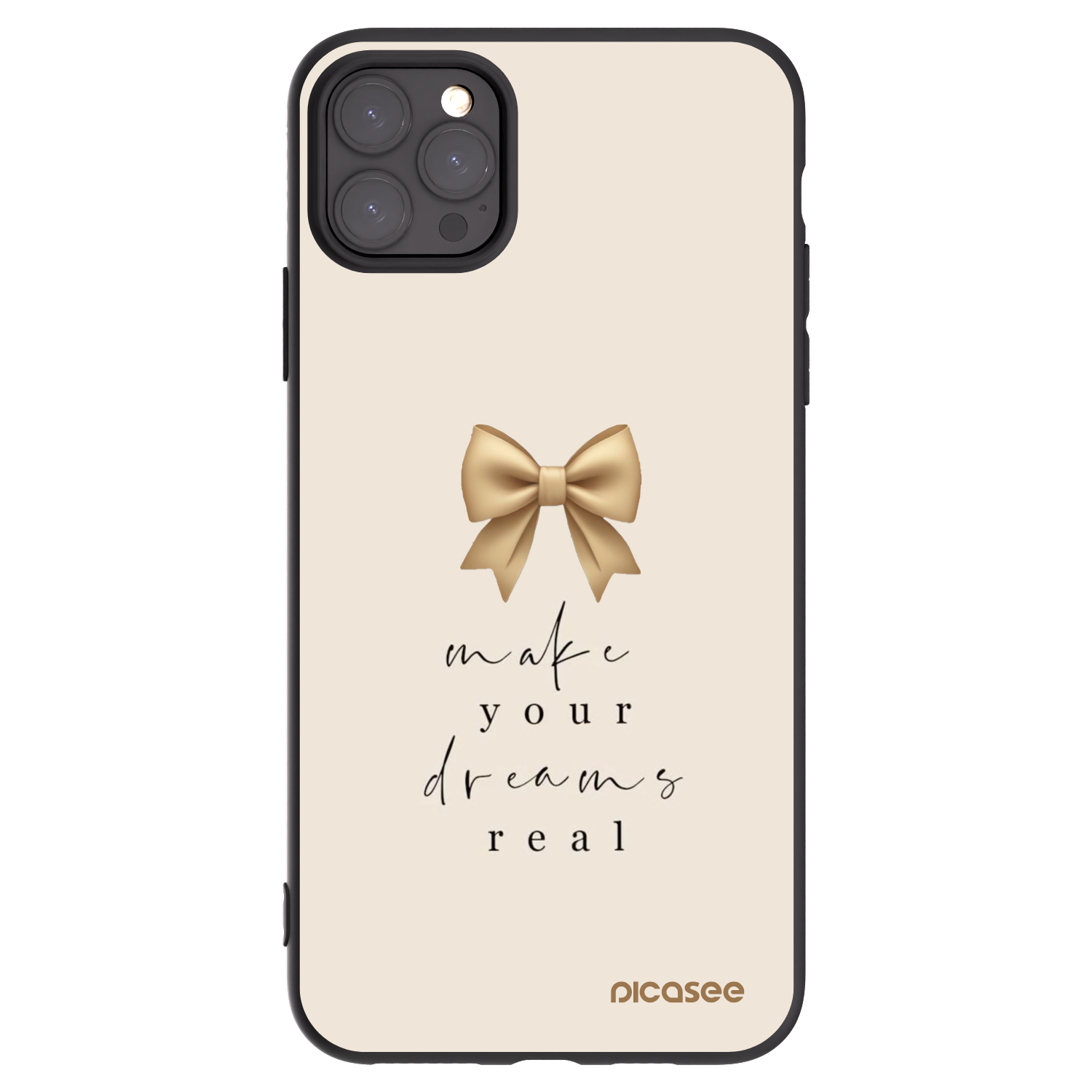 Picasee husă neagră din silicon pentru Apple iPhone 11 Pro Max - Golden Dream