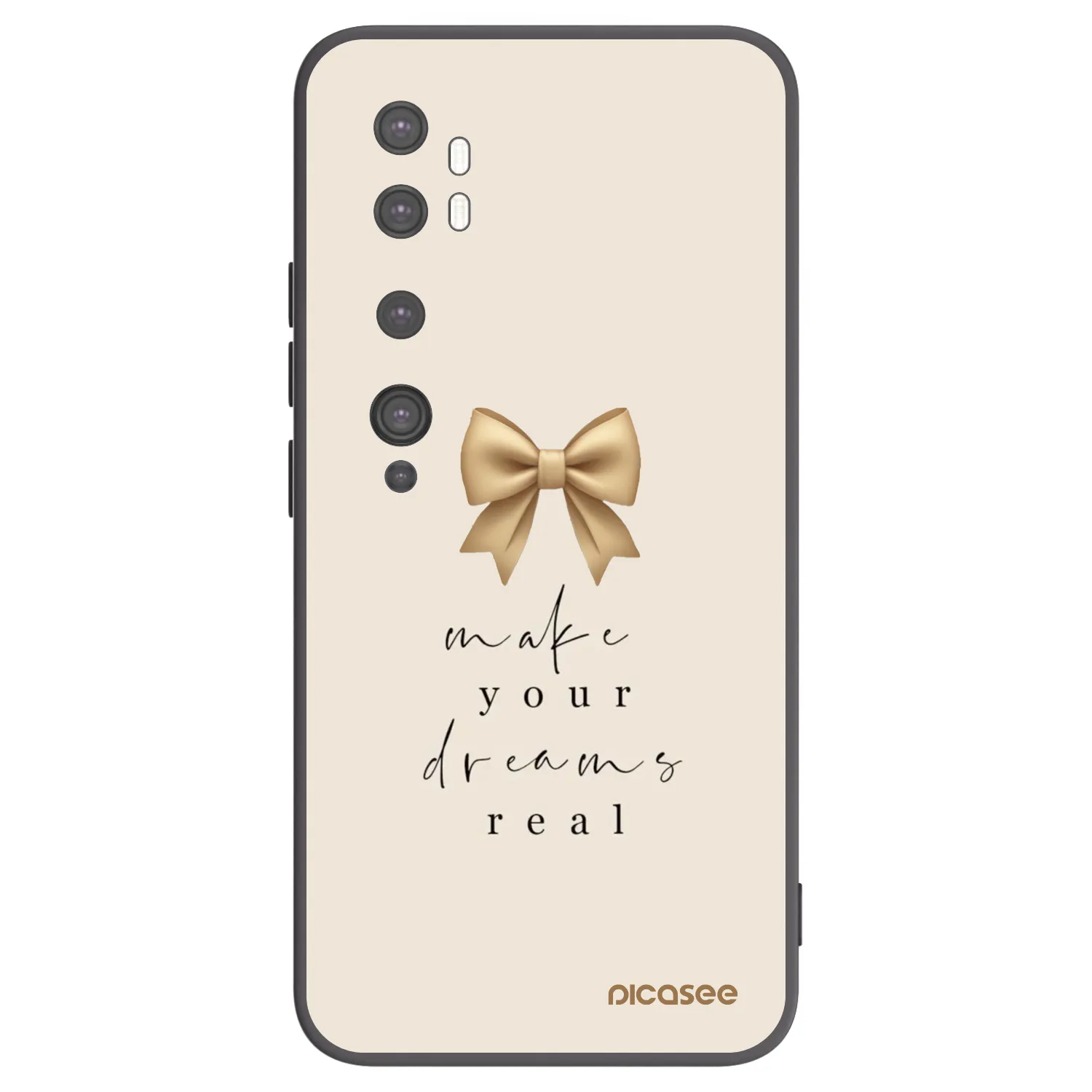 Picasee husă neagră din silicon pentru Xiaomi Mi Note 10 (Pro) - Golden Dream