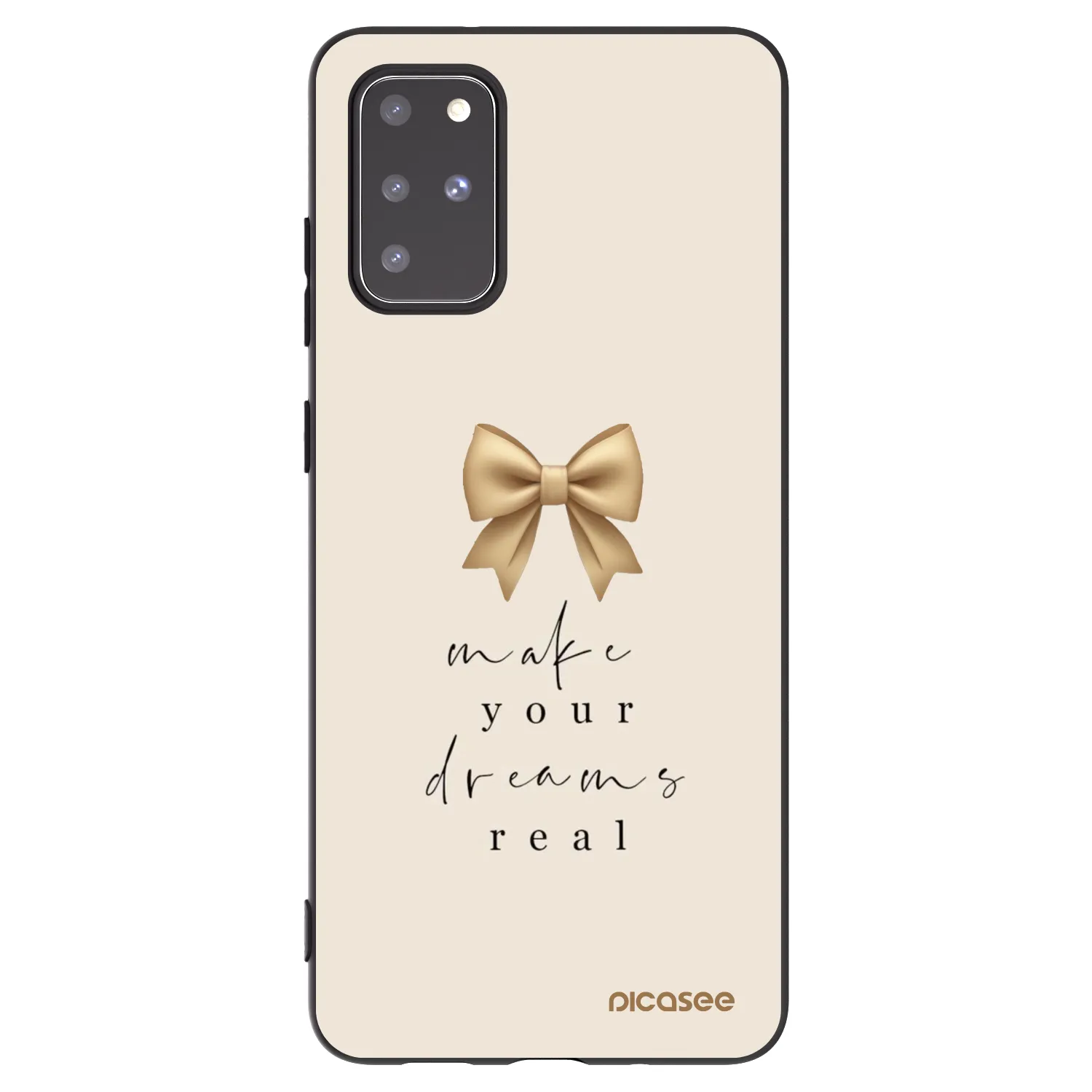 Picasee husă neagră din silicon pentru Samsung Galaxy S20+ G985F - Golden Dream
