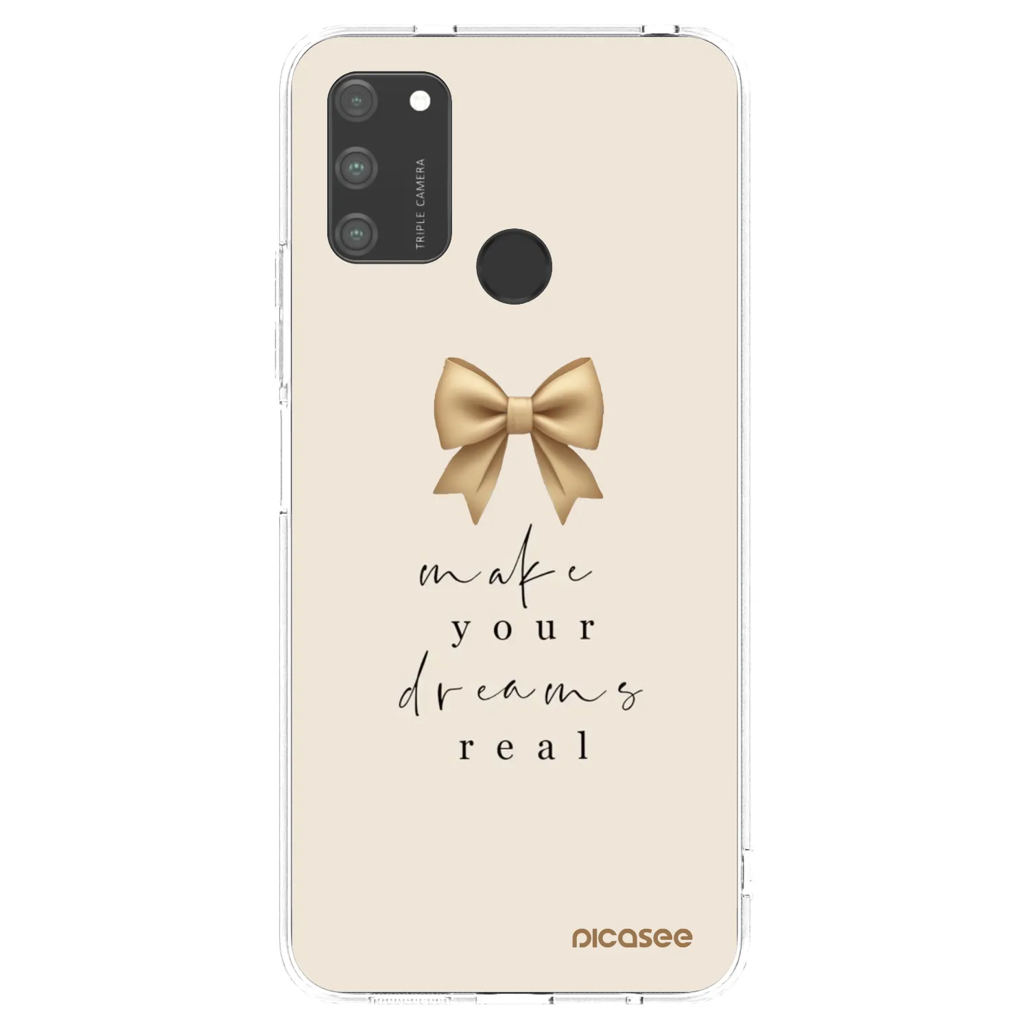 Picasee husă transparentă din silicon pentru Honor 9A - Golden Dream