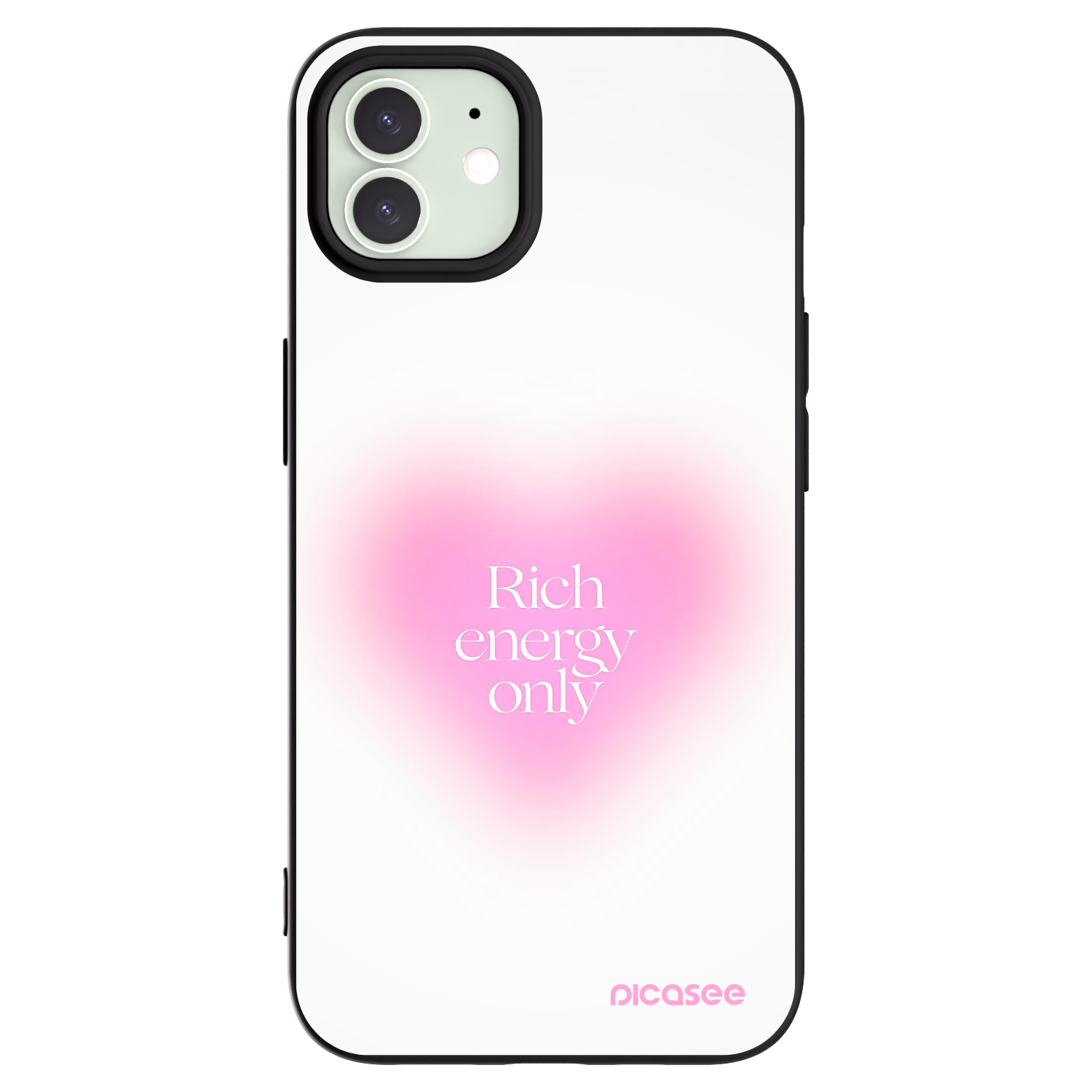 Picasee husă neagră din silicon pentru Apple iPhone 12 - Rich Energy