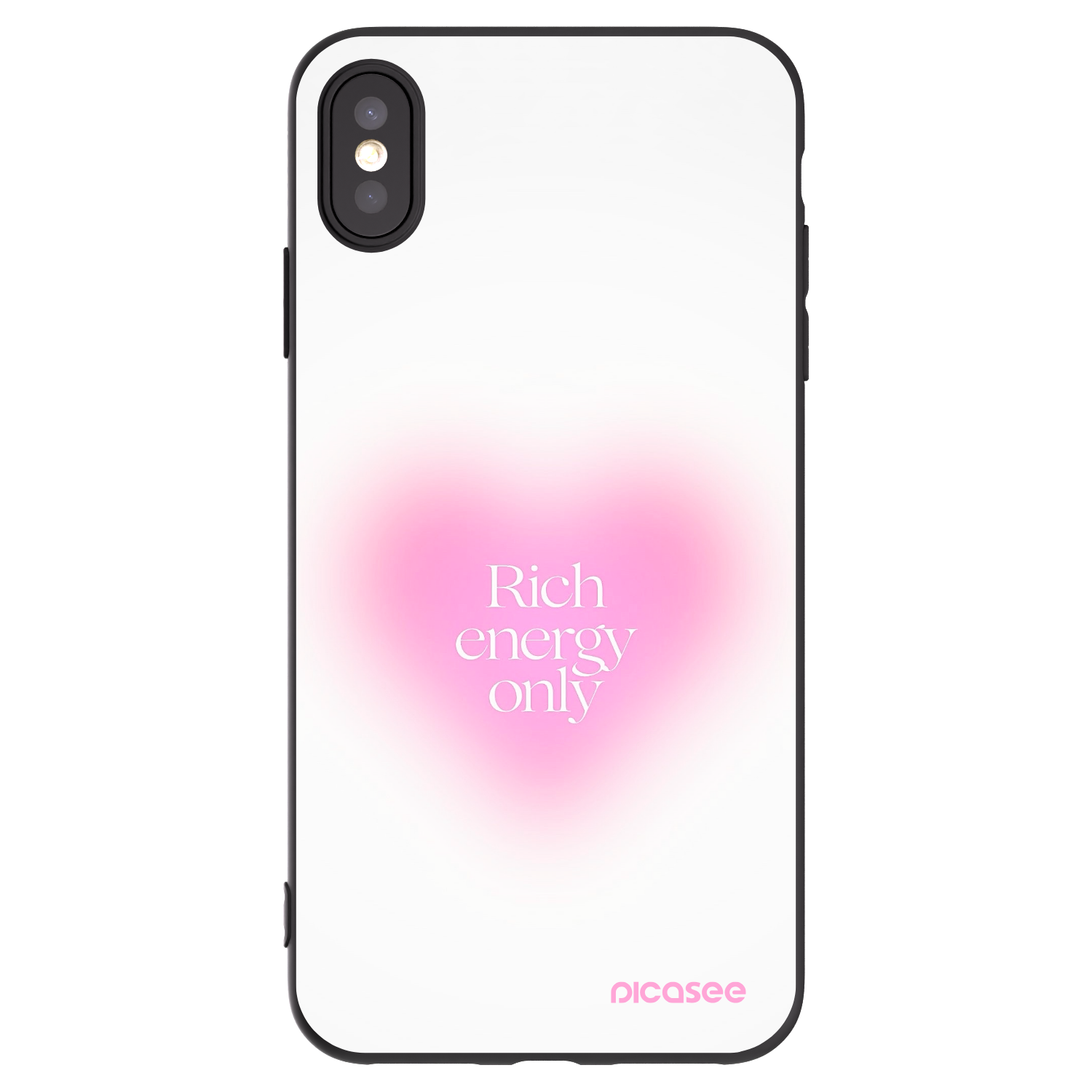 Picasee husă neagră din silicon pentru Apple iPhone XS Max - Rich Energy