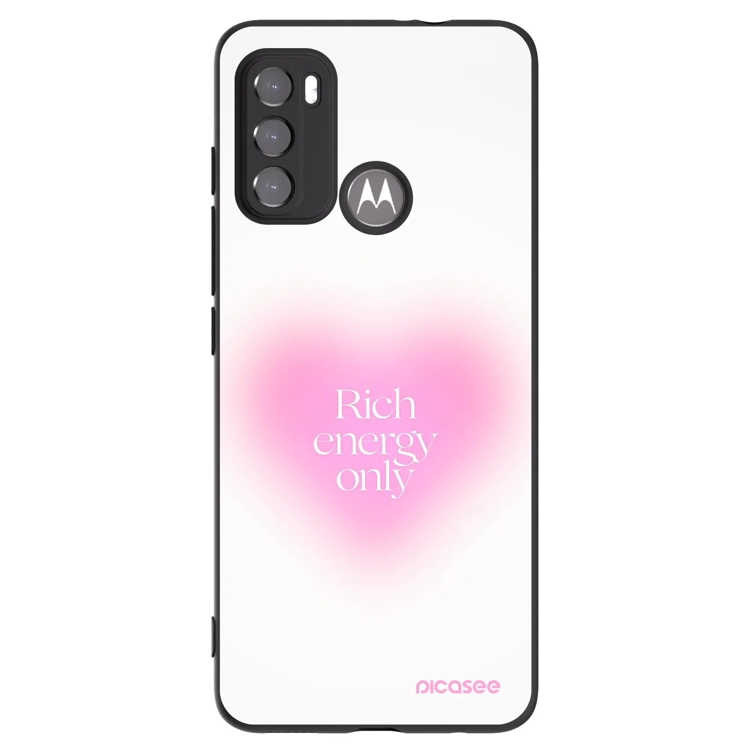 Picasee husă neagră din silicon pentru Motorola Moto G60 - Rich Energy