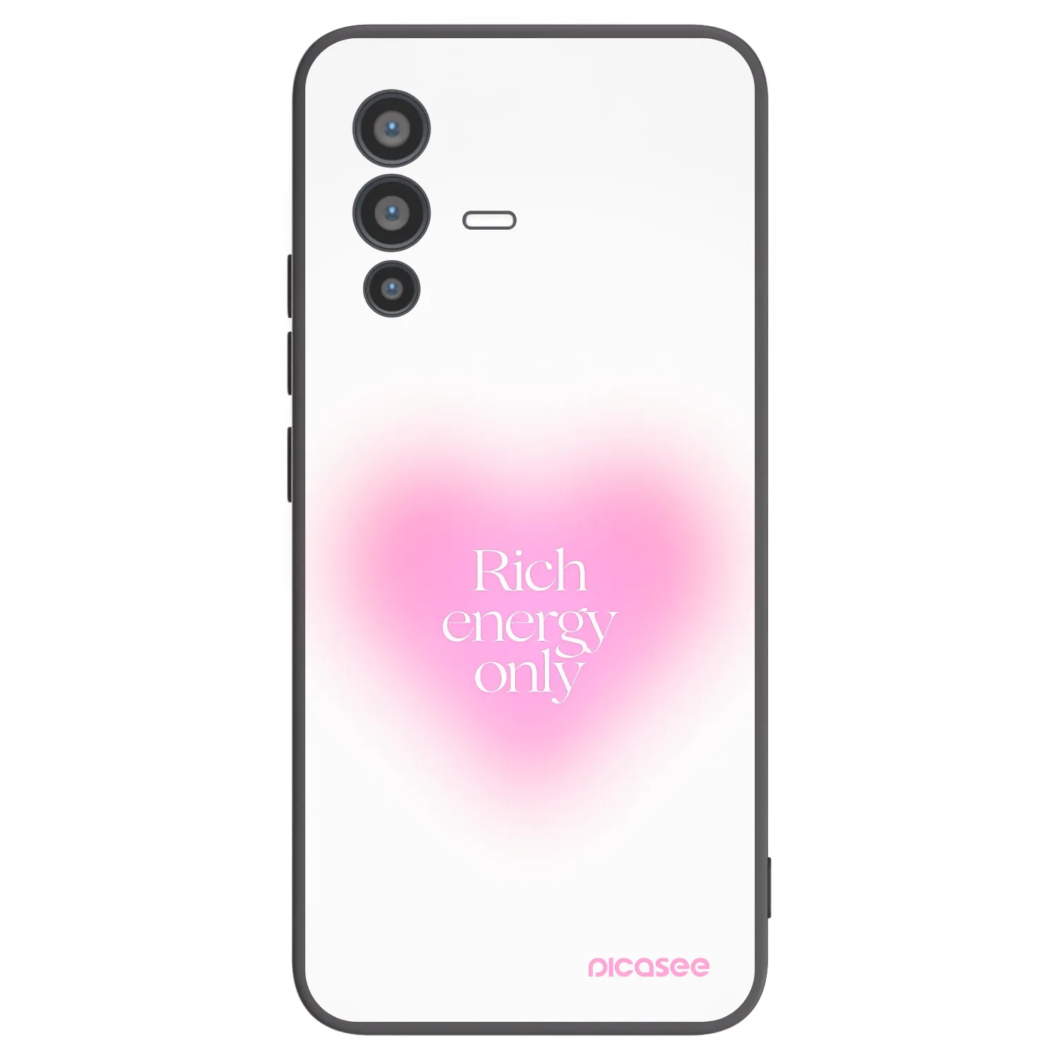 Picasee husă neagră din silicon pentru Vivo V23 5G - Rich Energy