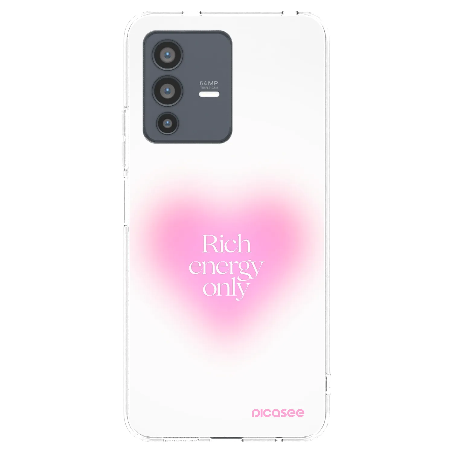 Picasee husă transparentă din silicon pentru Vivo V23 5G - Rich Energy