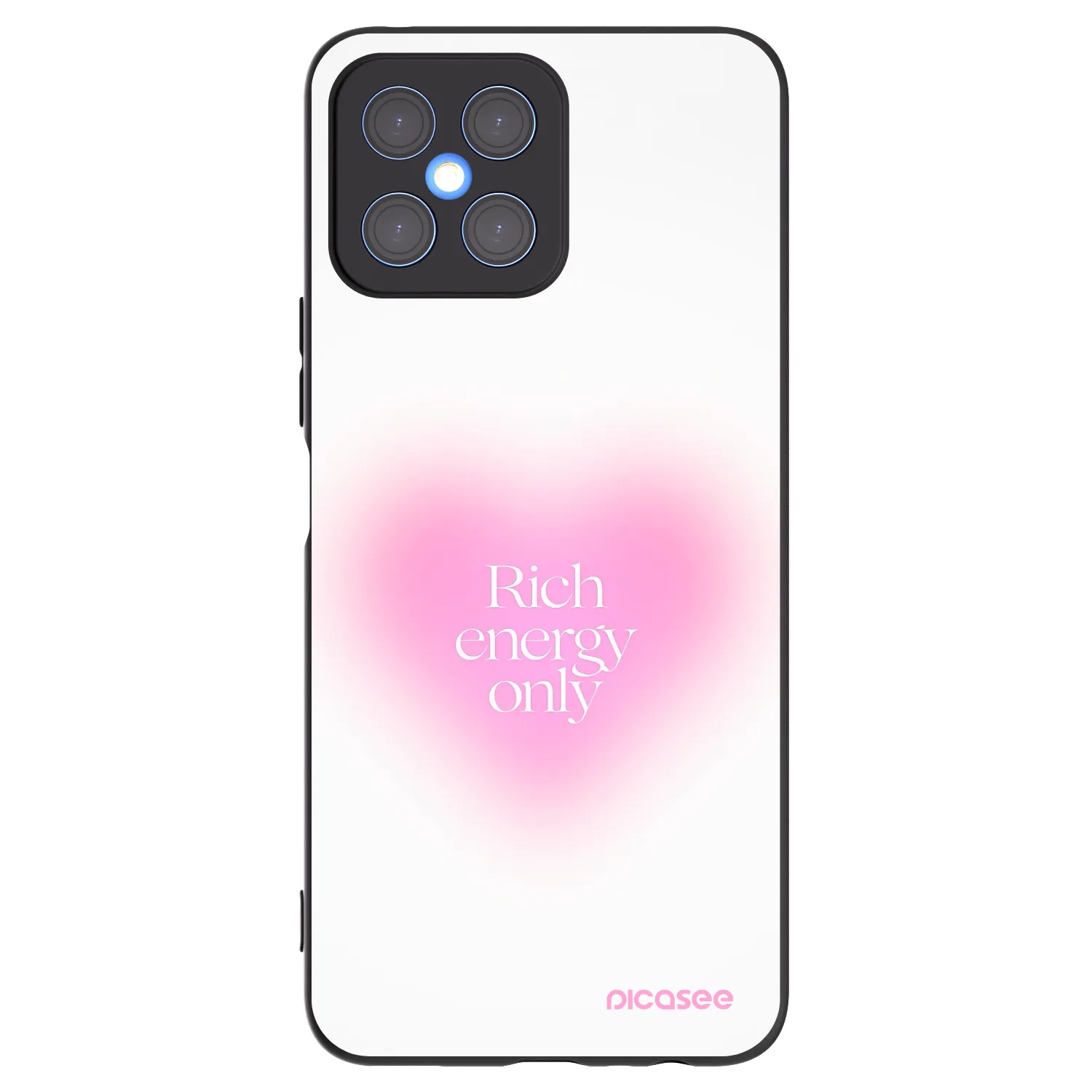 Picasee husă neagră din silicon pentru Honor X8 4G - Rich Energy