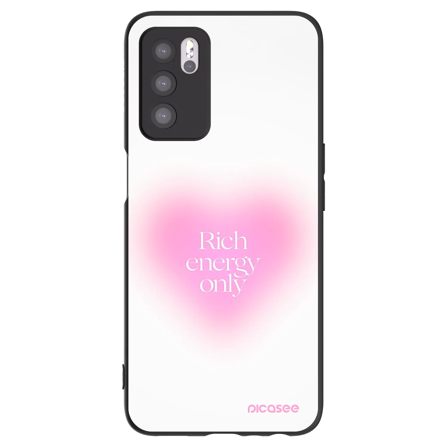 Picasee husă neagră din silicon pentru OPPO A16s - Rich Energy