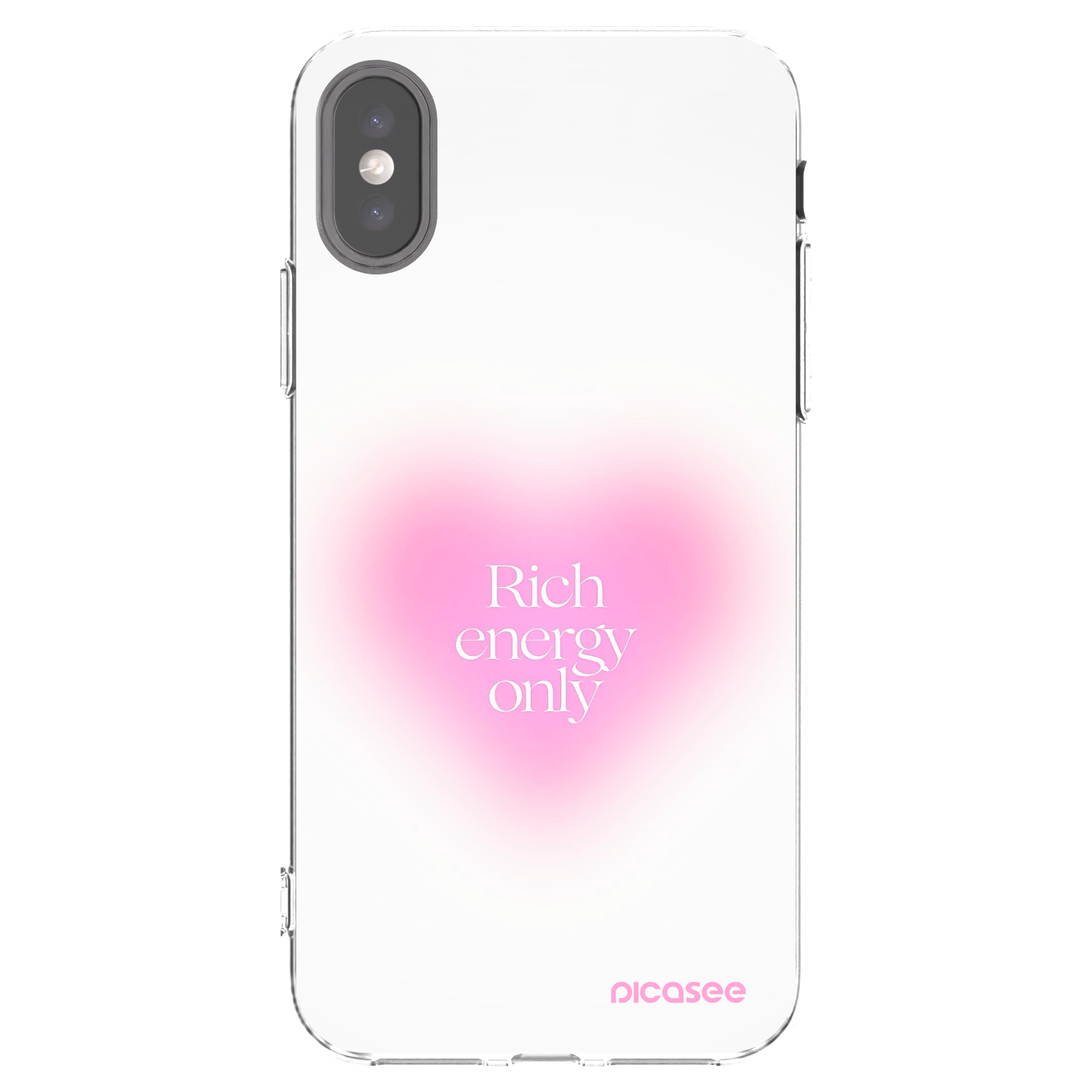 Picasee husă transparentă din silicon pentru Apple iPhone X/XS - Rich Energy