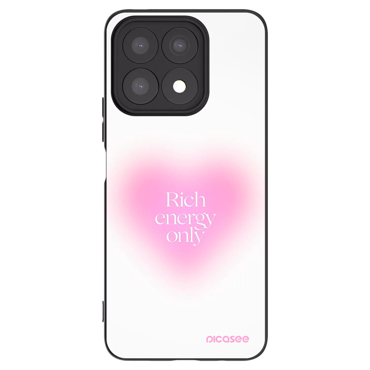Picasee husă neagră din silicon pentru Honor X8a - Rich Energy