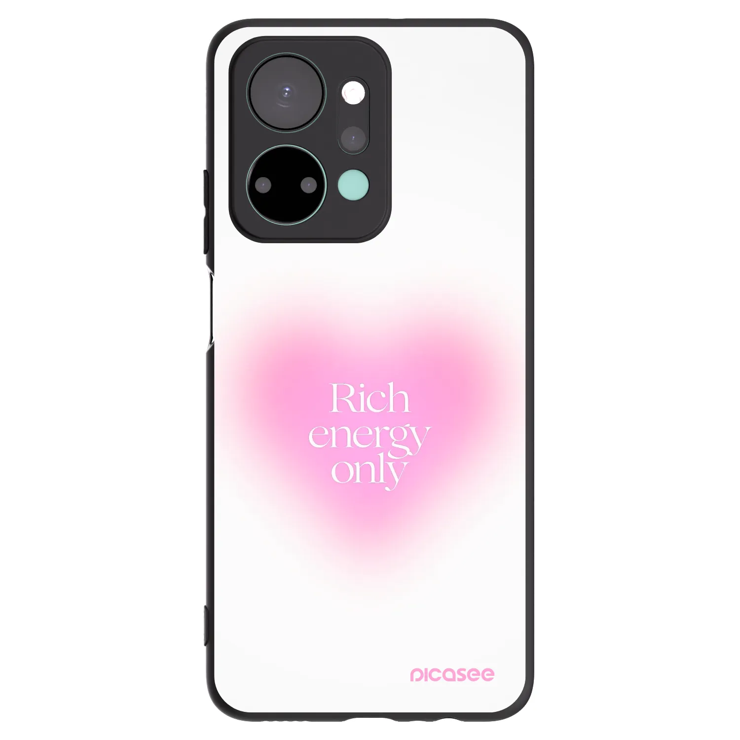 Picasee husă neagră din silicon pentru Honor X7a - Rich Energy