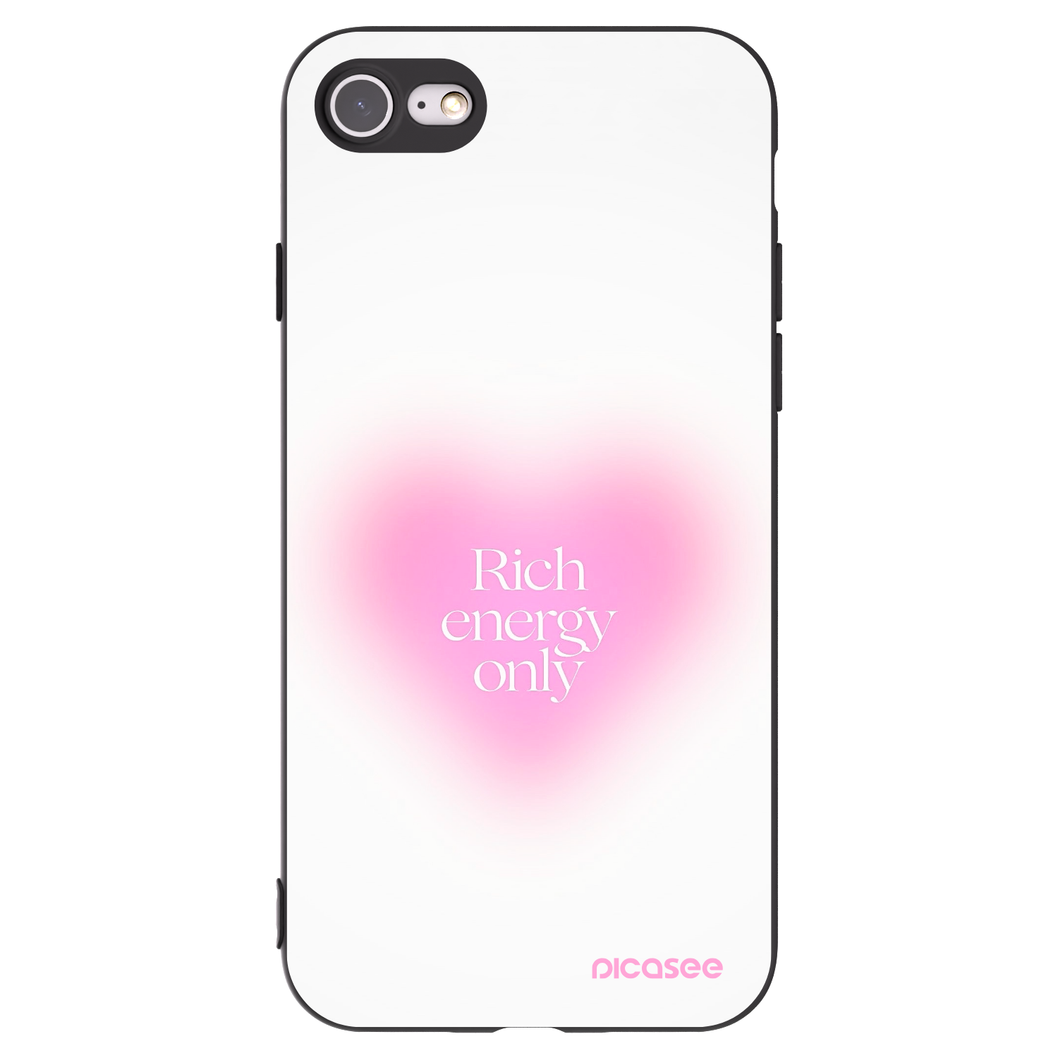 Picasee husă neagră din silicon pentru Apple iPhone 8 - Rich Energy
