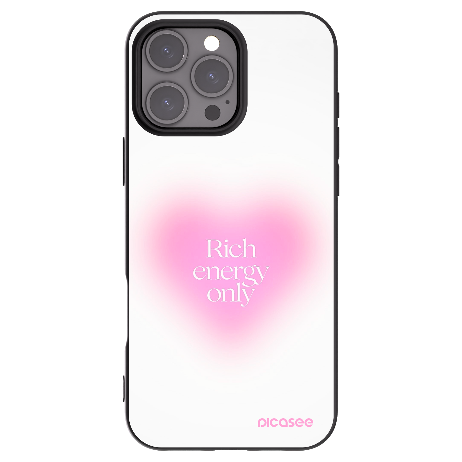 Picasee husă neagră din silicon pentru Apple iPhone 16 Pro Max - Rich Energy