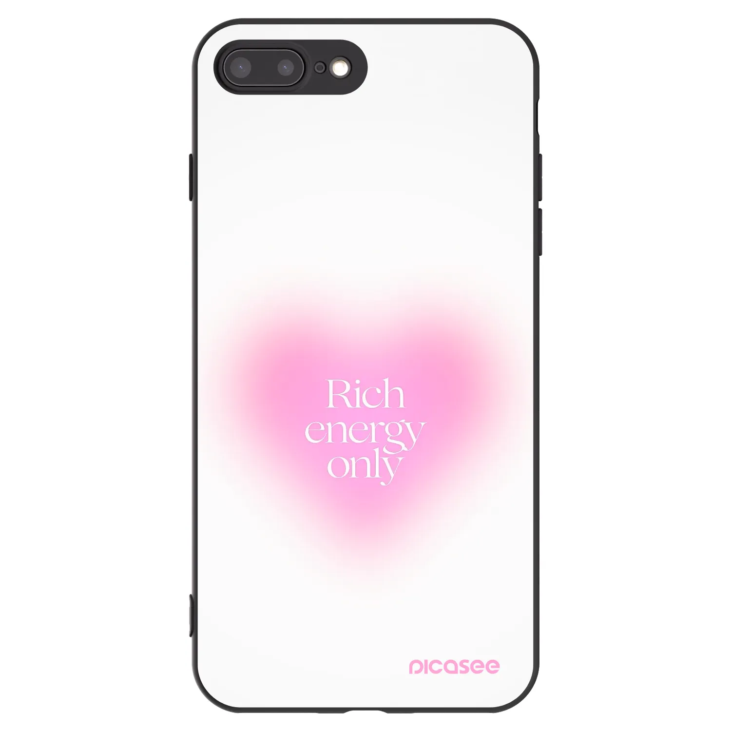 Picasee husă neagră din silicon pentru Apple iPhone 8 Plus - Rich Energy
