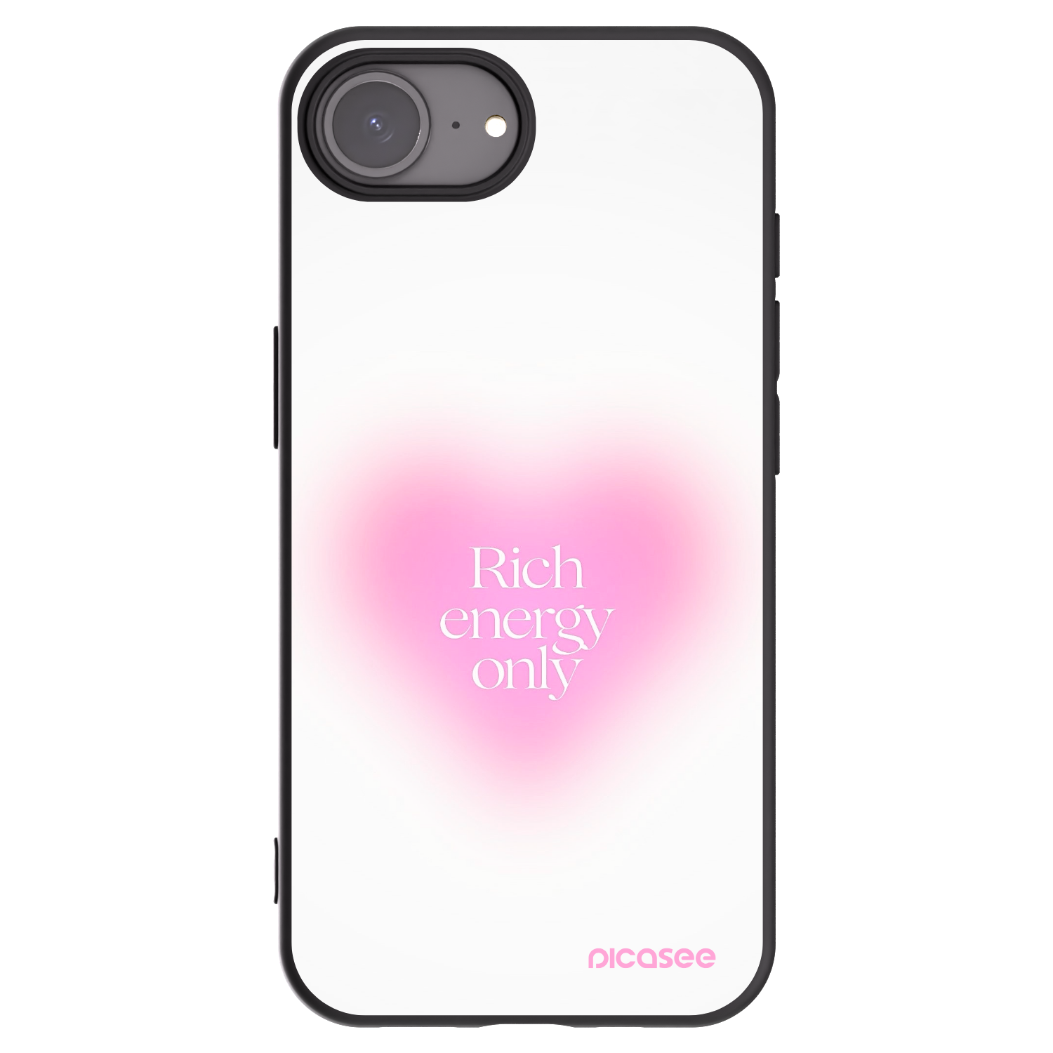 Picasee husă neagră din silicon pentru Apple iPhone 16e - Rich Energy