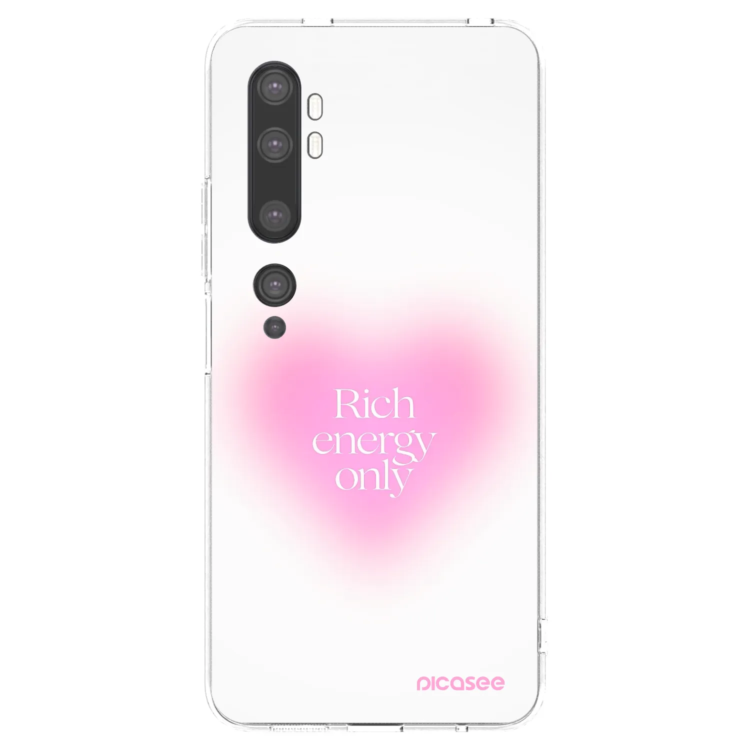 Picasee husă transparentă din silicon pentru Xiaomi Mi Note 10 (Pro) - Rich Energy