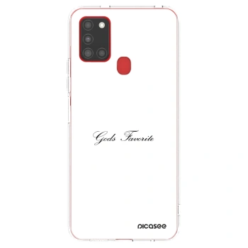 Picasee husă transparentă din silicon pentru Samsung Galaxy A21s - Gods Favorite