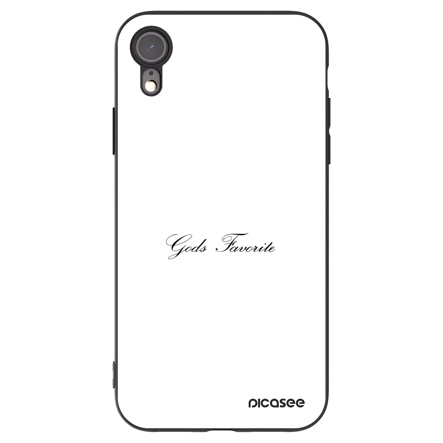 Picasee husă neagră din silicon pentru Apple iPhone XR - Gods Favorite