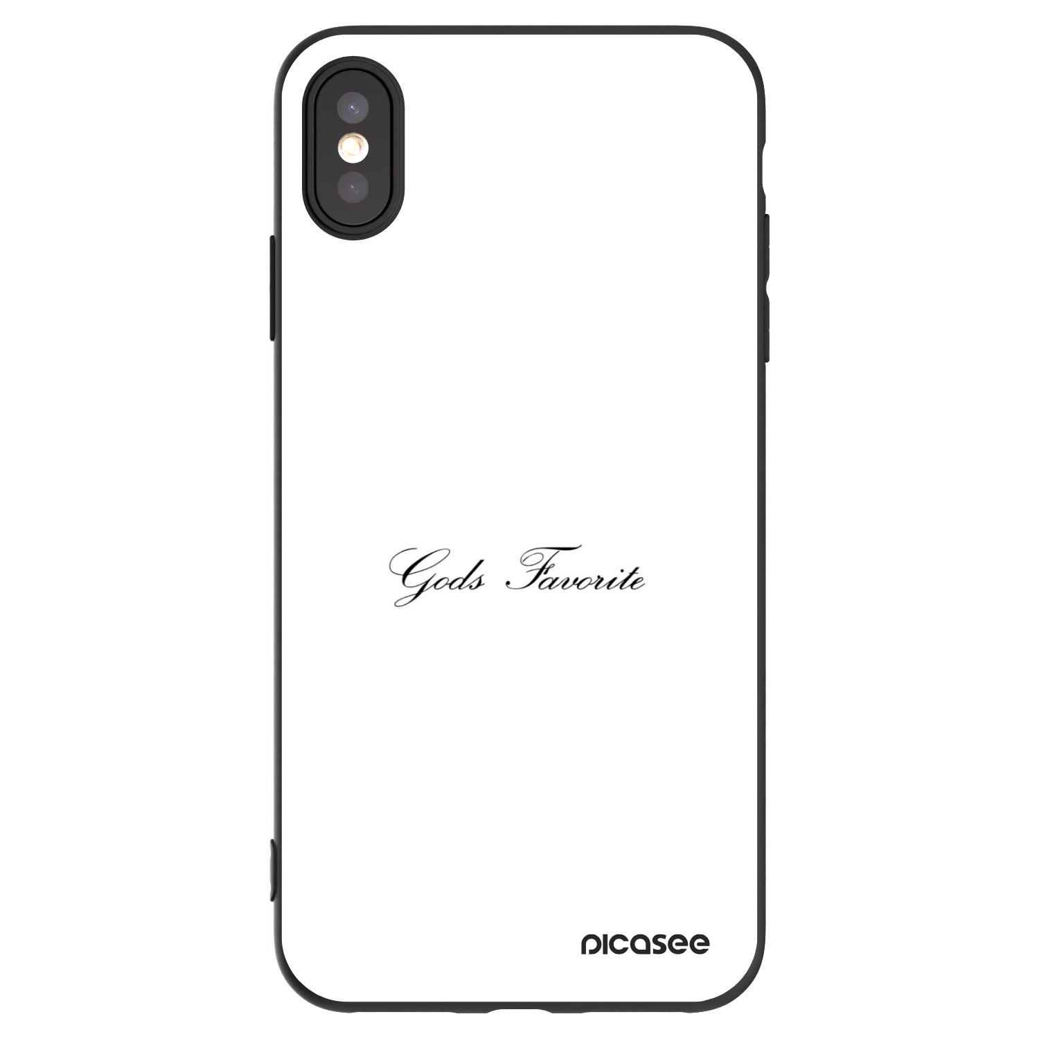 Picasee husă neagră din silicon pentru Apple iPhone XS Max - Gods Favorite