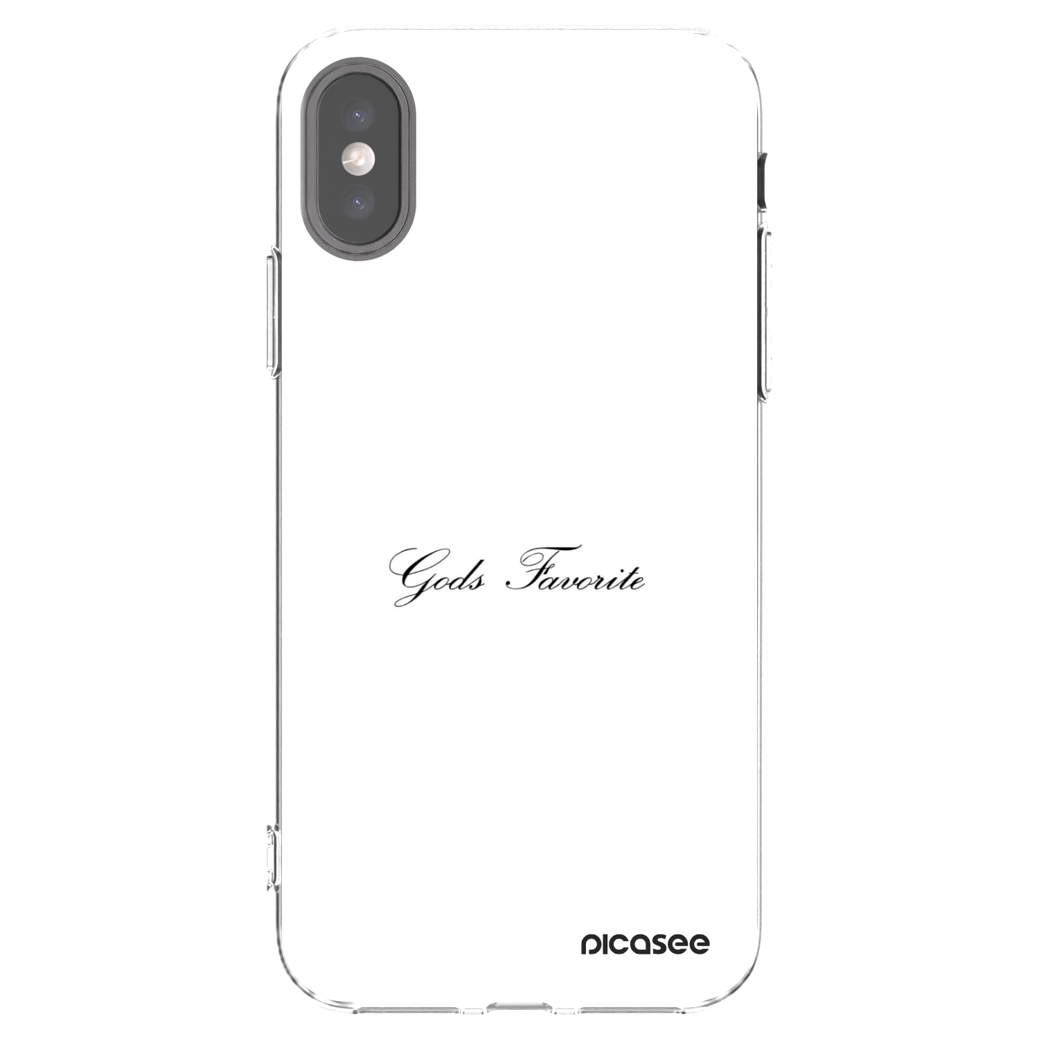 Picasee husă transparentă din silicon pentru Apple iPhone X/XS - Gods Favorite