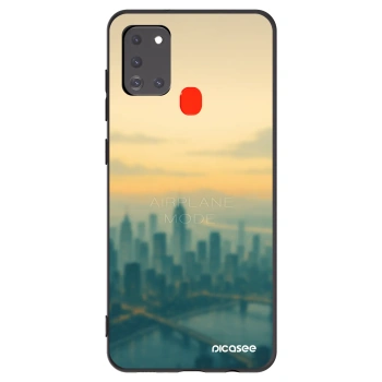 Picasee husă neagră din silicon pentru Samsung Galaxy A21s - Airplane mode