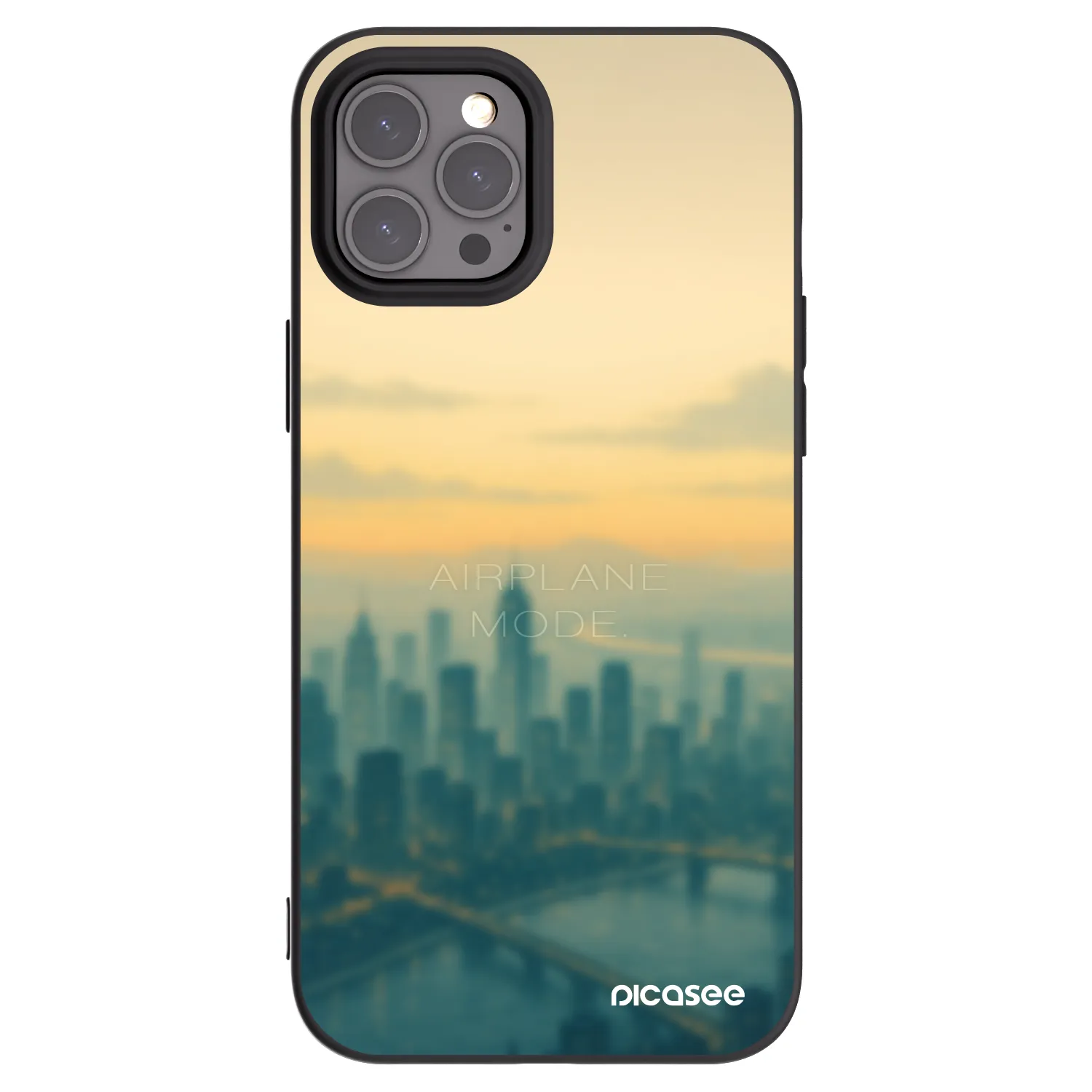 Picasee husă neagră din silicon pentru Apple iPhone 12 Pro Max - Airplane mode