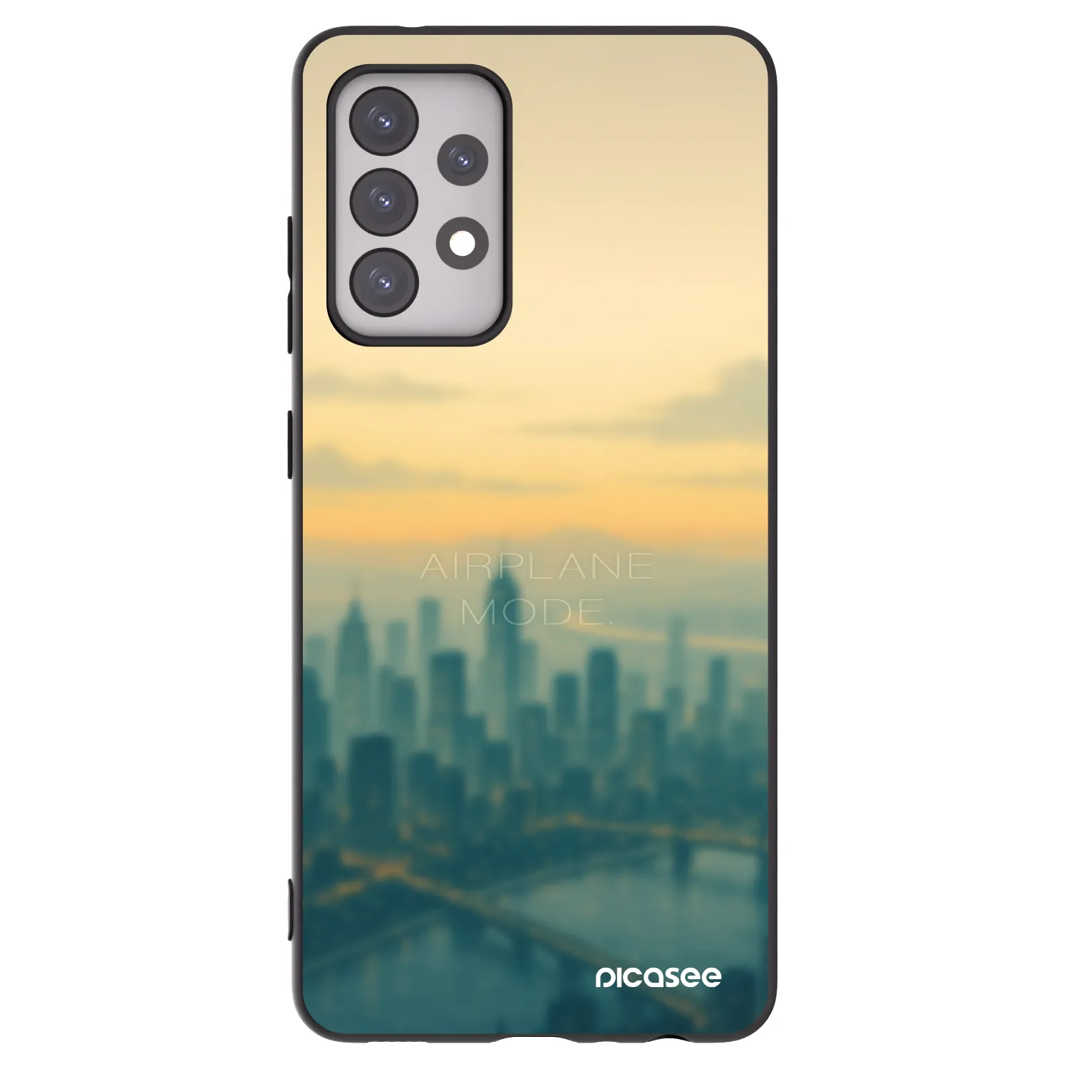 Picasee husă neagră din silicon pentru Samsung Galaxy A52s 5G A528B - Airplane mode