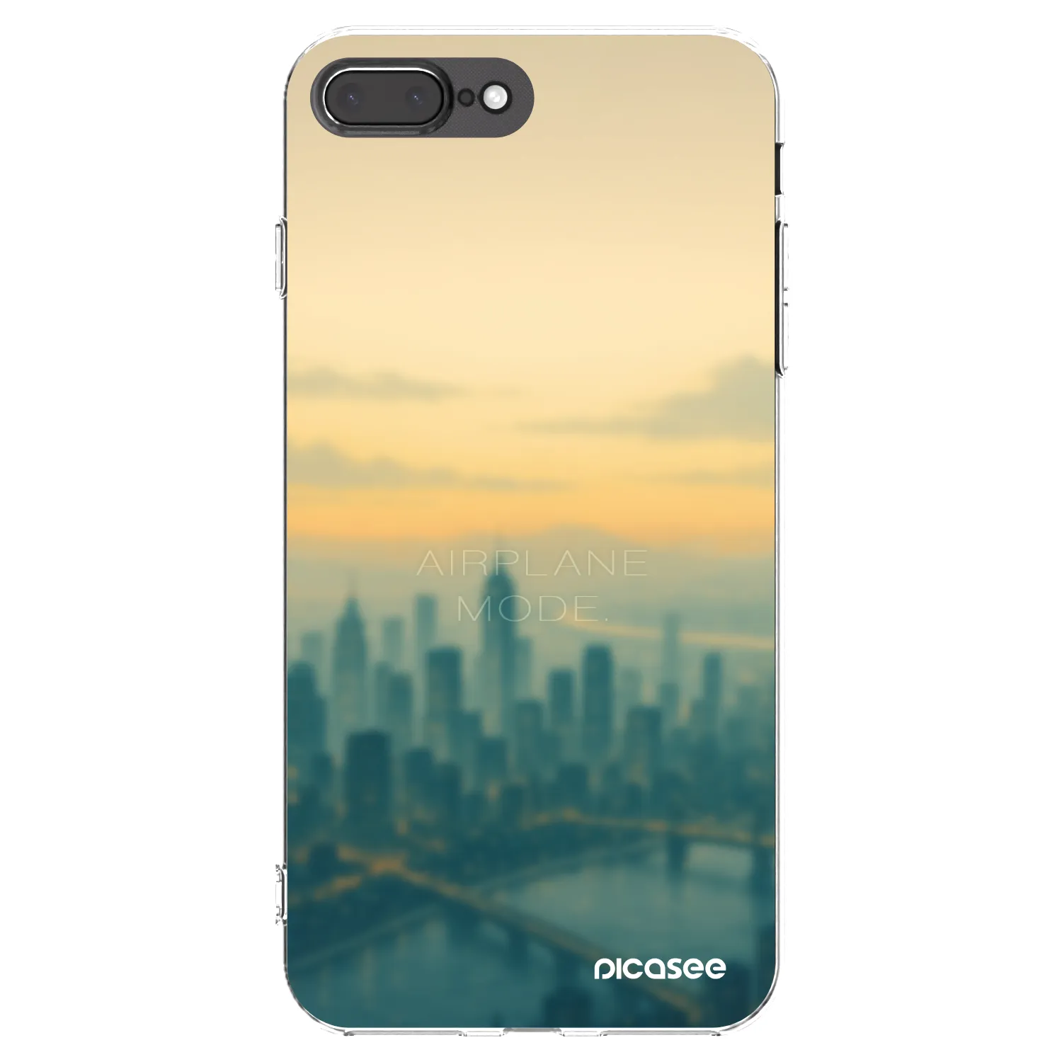 Picasee husă transparentă din silicon pentru Apple iPhone 7 Plus - Airplane mode