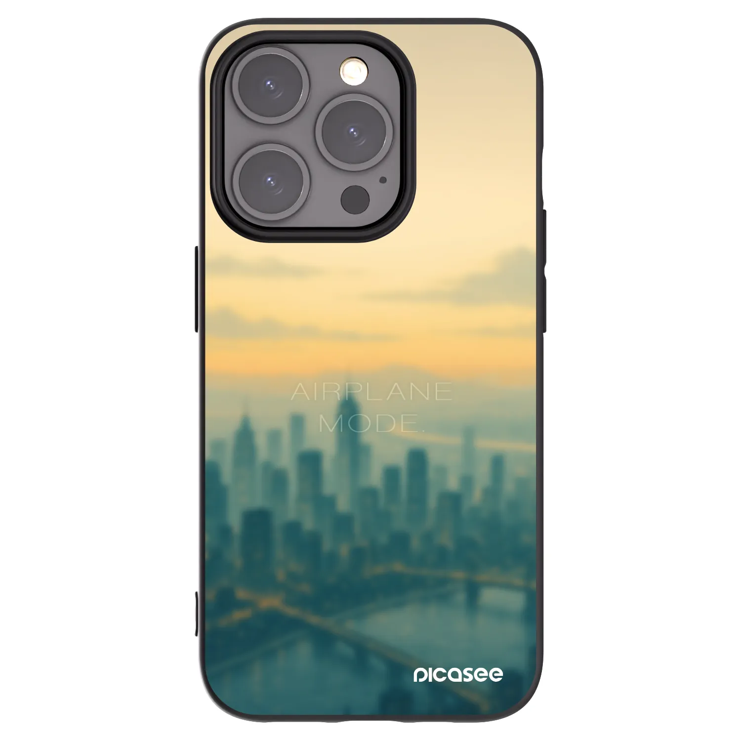 Picasee husă neagră din silicon pentru Apple iPhone 15 Pro - Airplane mode