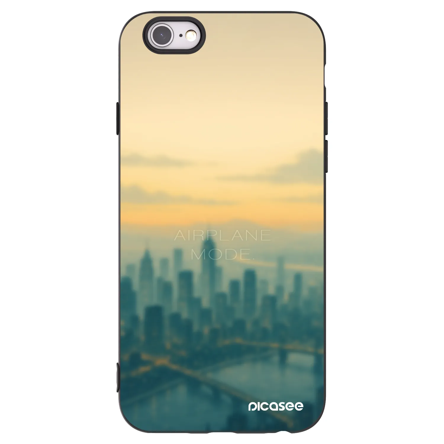 Picasee husă neagră din silicon pentru Apple iPhone 6/6S - Airplane mode