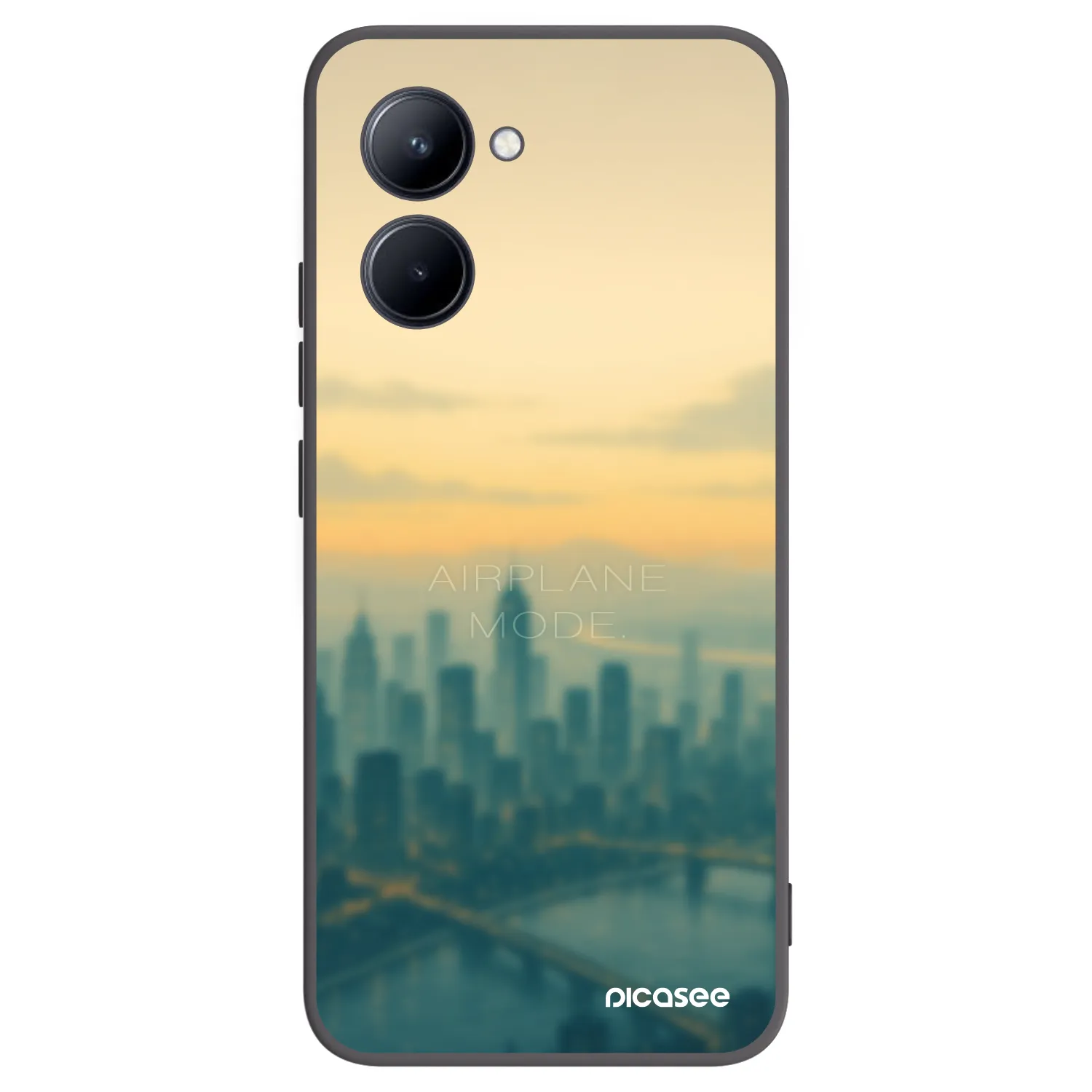 Picasee husă neagră din silicon pentru Realme C33 (2023) - Airplane mode