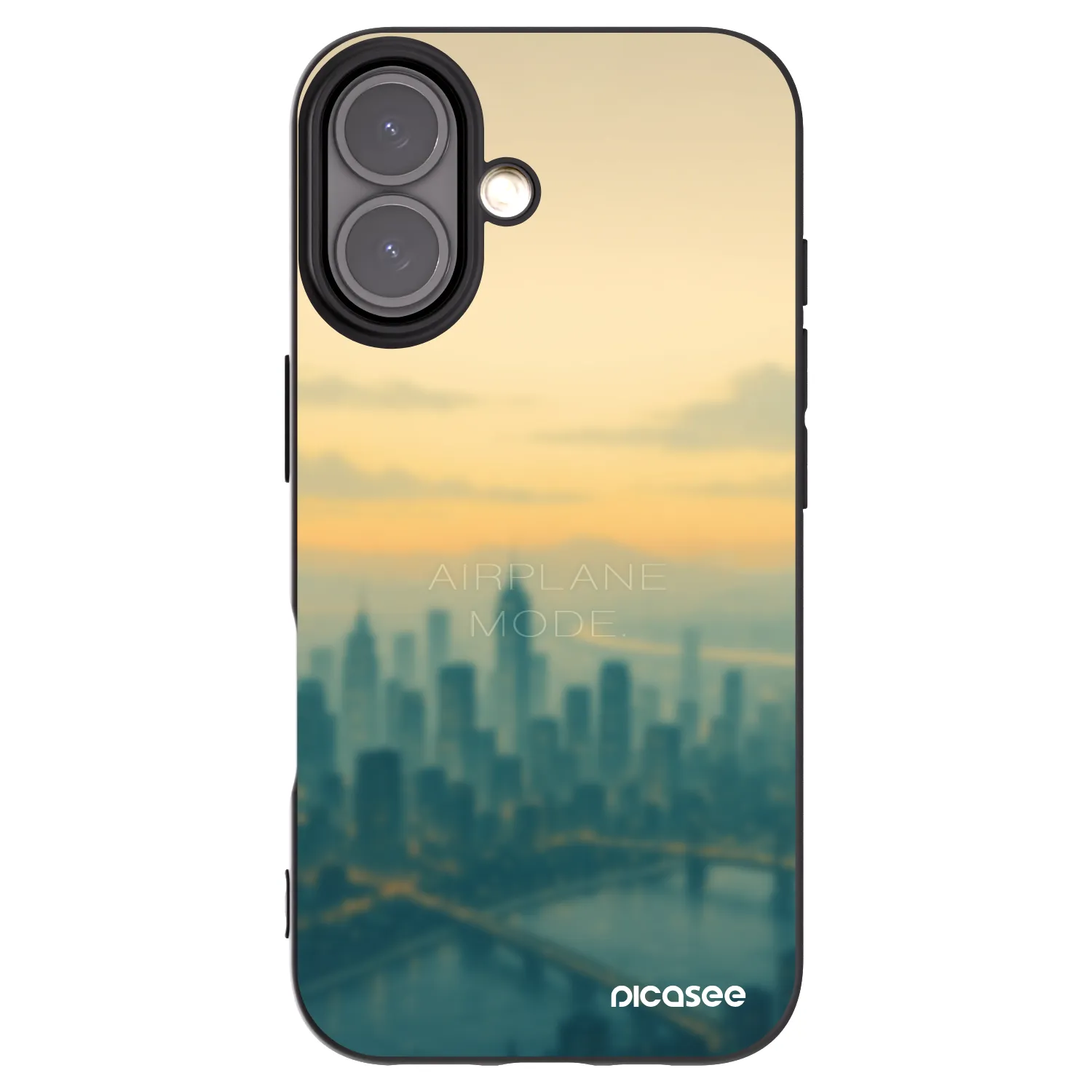 Picasee husă neagră din silicon pentru Apple iPhone 16 - Airplane mode