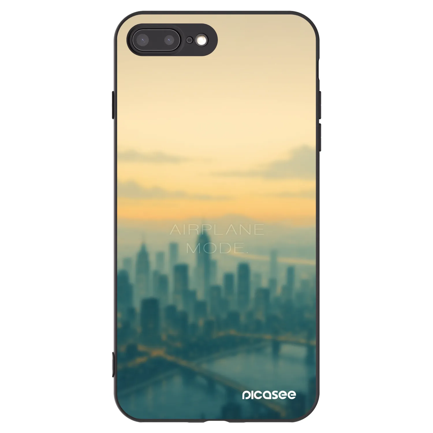 Picasee husă neagră din silicon pentru Apple iPhone 7 Plus - Airplane mode