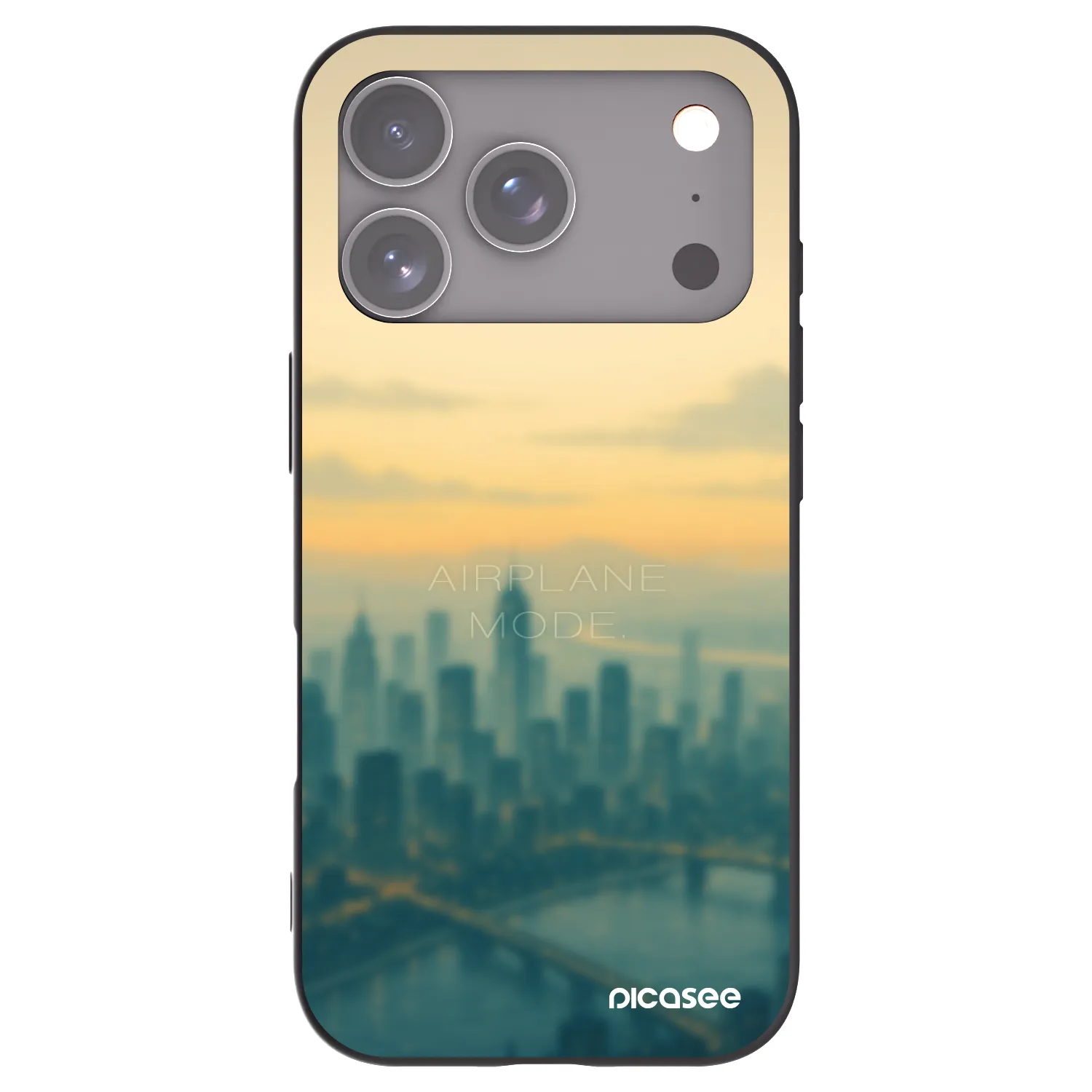 Picasee husă neagră din silicon pentru Apple iPhone 17 Pro - Airplane mode