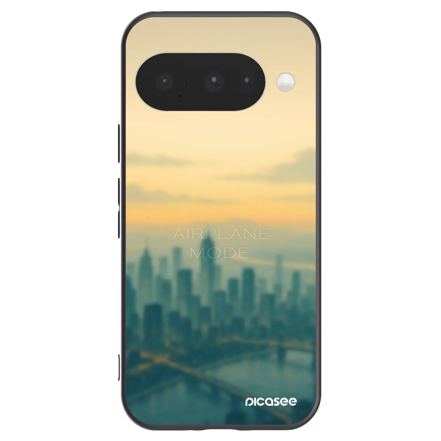 Picasee husă neagră din silicon pentru Google Pixel 10 - Airplane mode