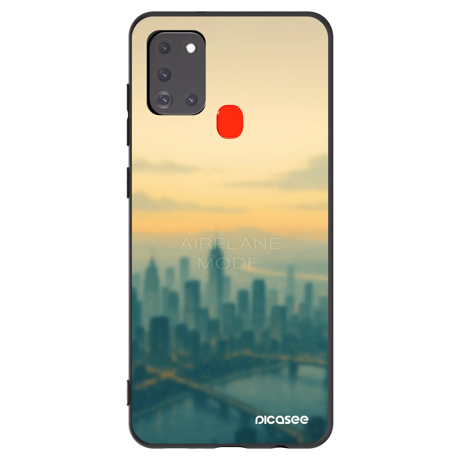 Picasee husă neagră din silicon pentru Samsung Galaxy A21s - Airplane mode