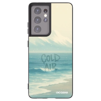 Picasee husă neagră din silicon pentru Samsung Galaxy S21 Ultra 5G G998B - COLD AIR