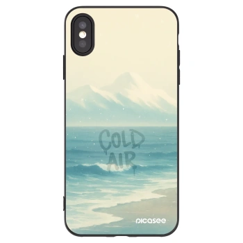 Picasee husă neagră din silicon pentru Apple iPhone XS Max - COLD AIR