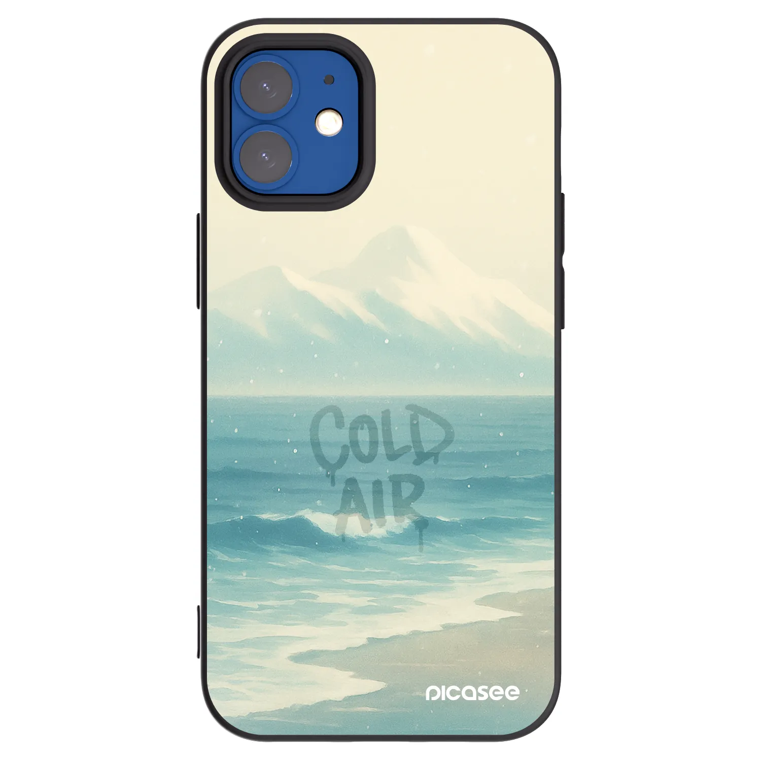Picasee husă neagră din silicon pentru Apple iPhone 12 mini - COLD AIR