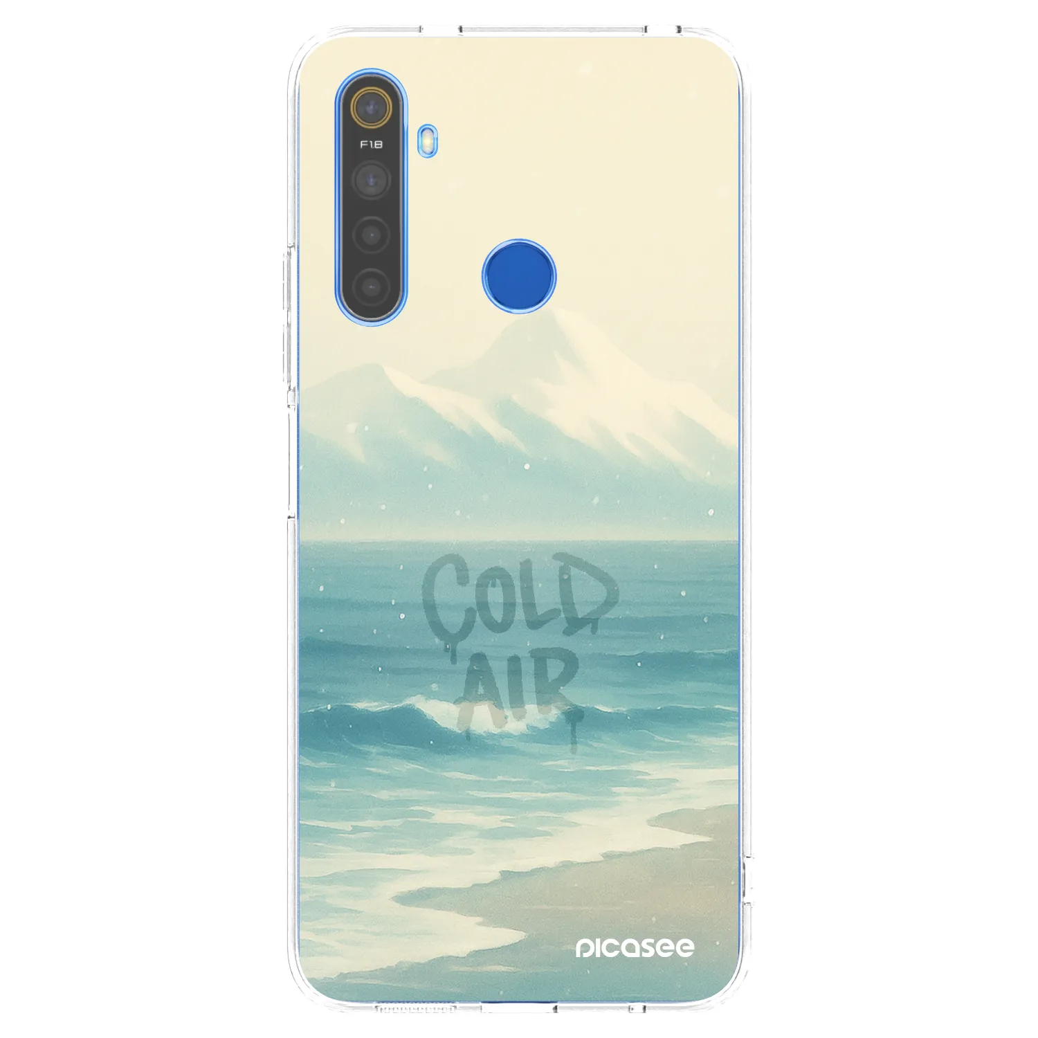 Picasee husă transparentă din silicon pentru Realme 5 - COLD AIR