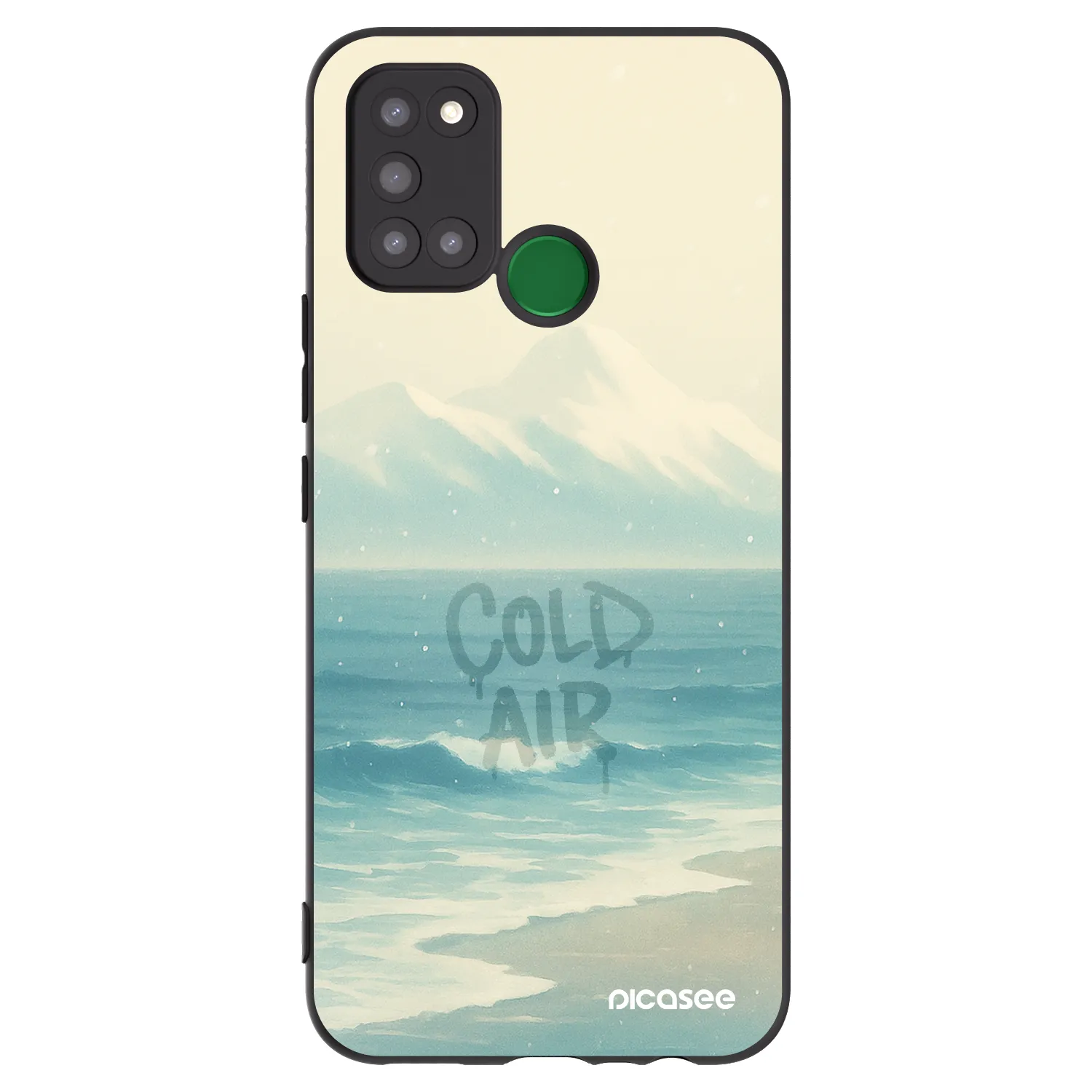 Picasee husă neagră din silicon pentru Realme 7i - COLD AIR