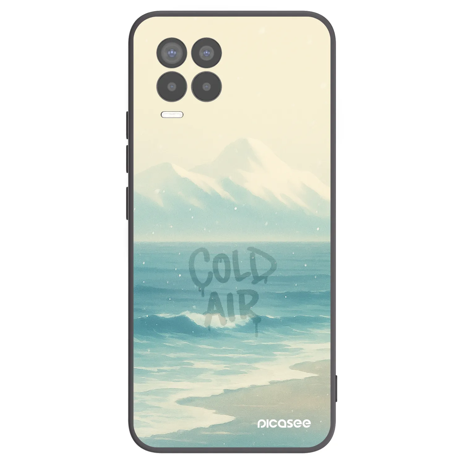 Picasee husă neagră din silicon pentru Realme 8 4G - COLD AIR