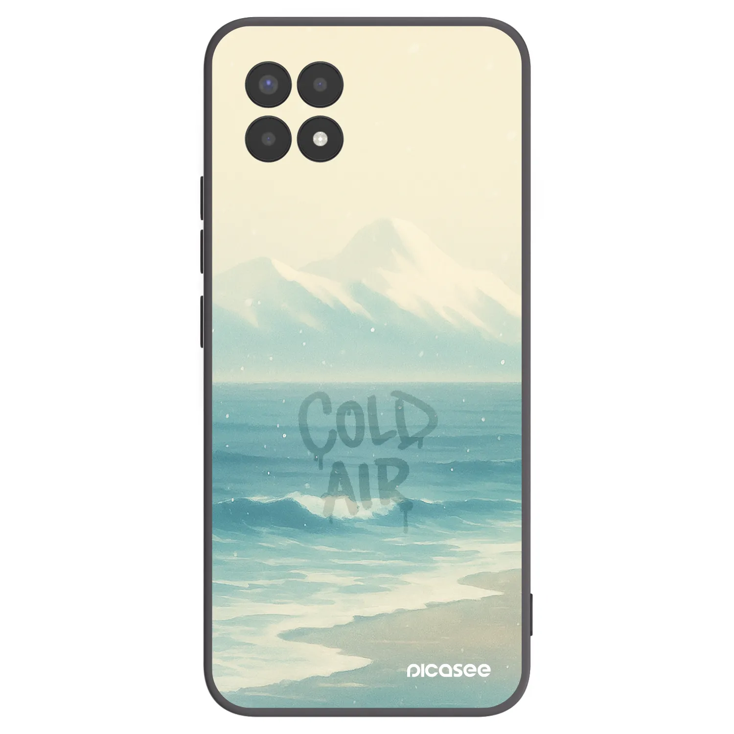 Picasee husă neagră din silicon pentru Realme 8i - COLD AIR
