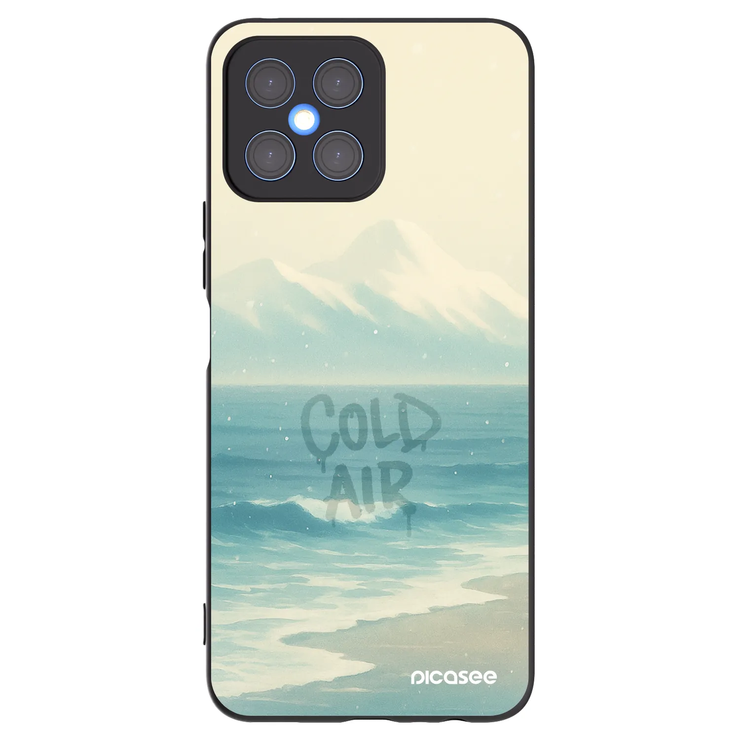 Picasee husă neagră din silicon pentru Honor X8 4G - COLD AIR