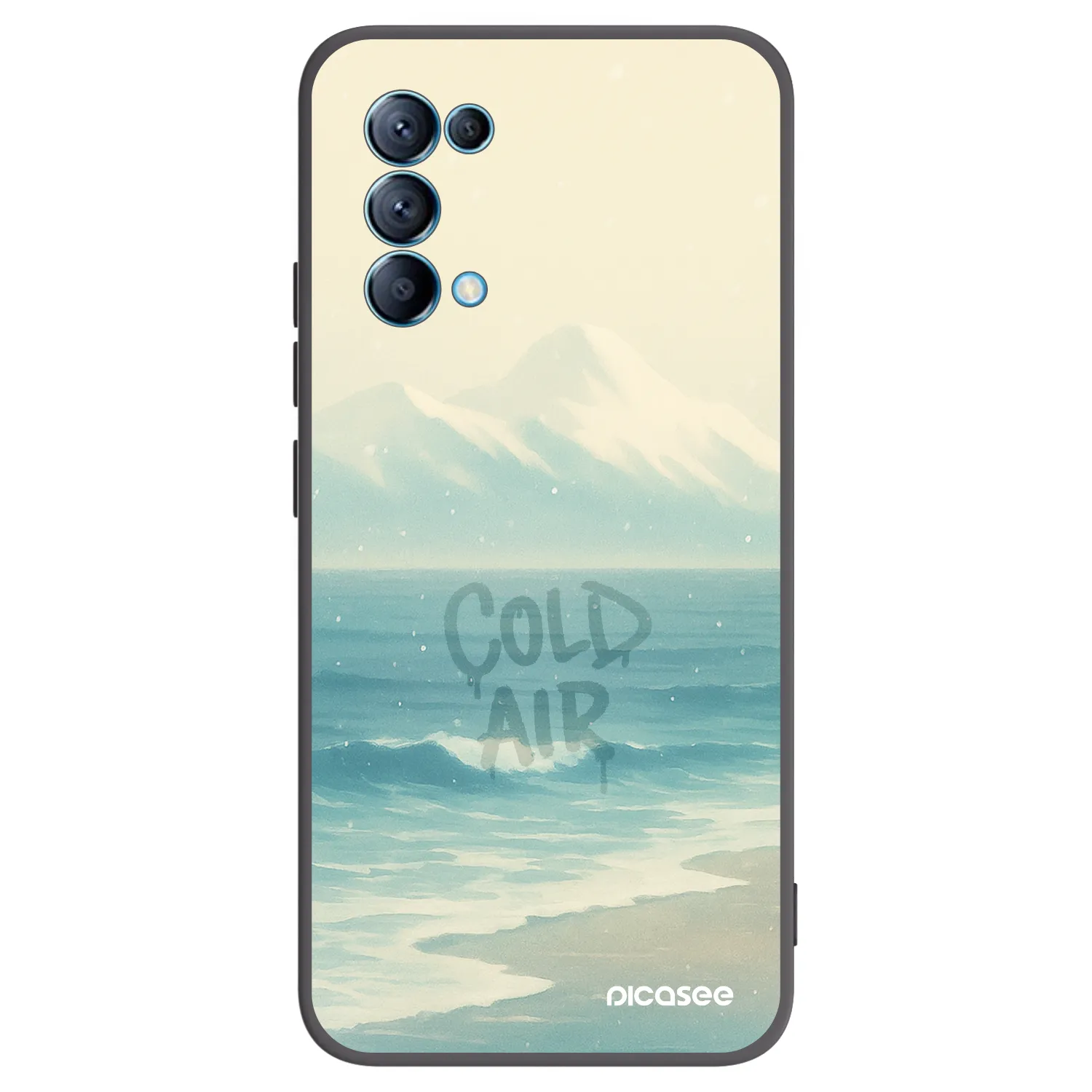 Picasee husă neagră din silicon pentru OPPO Reno 5 5G - COLD AIR