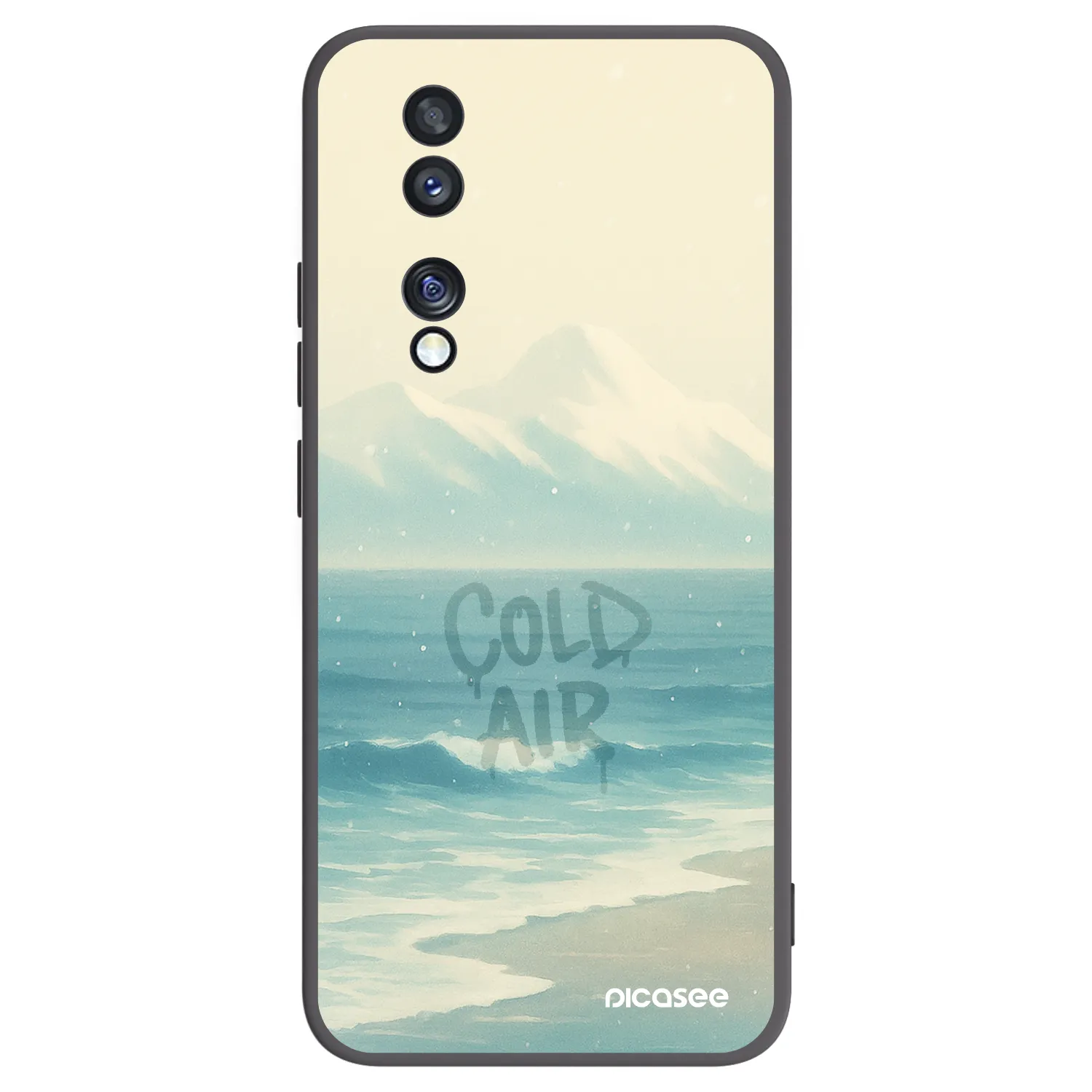 Picasee husă neagră din silicon pentru Honor 70 - COLD AIR