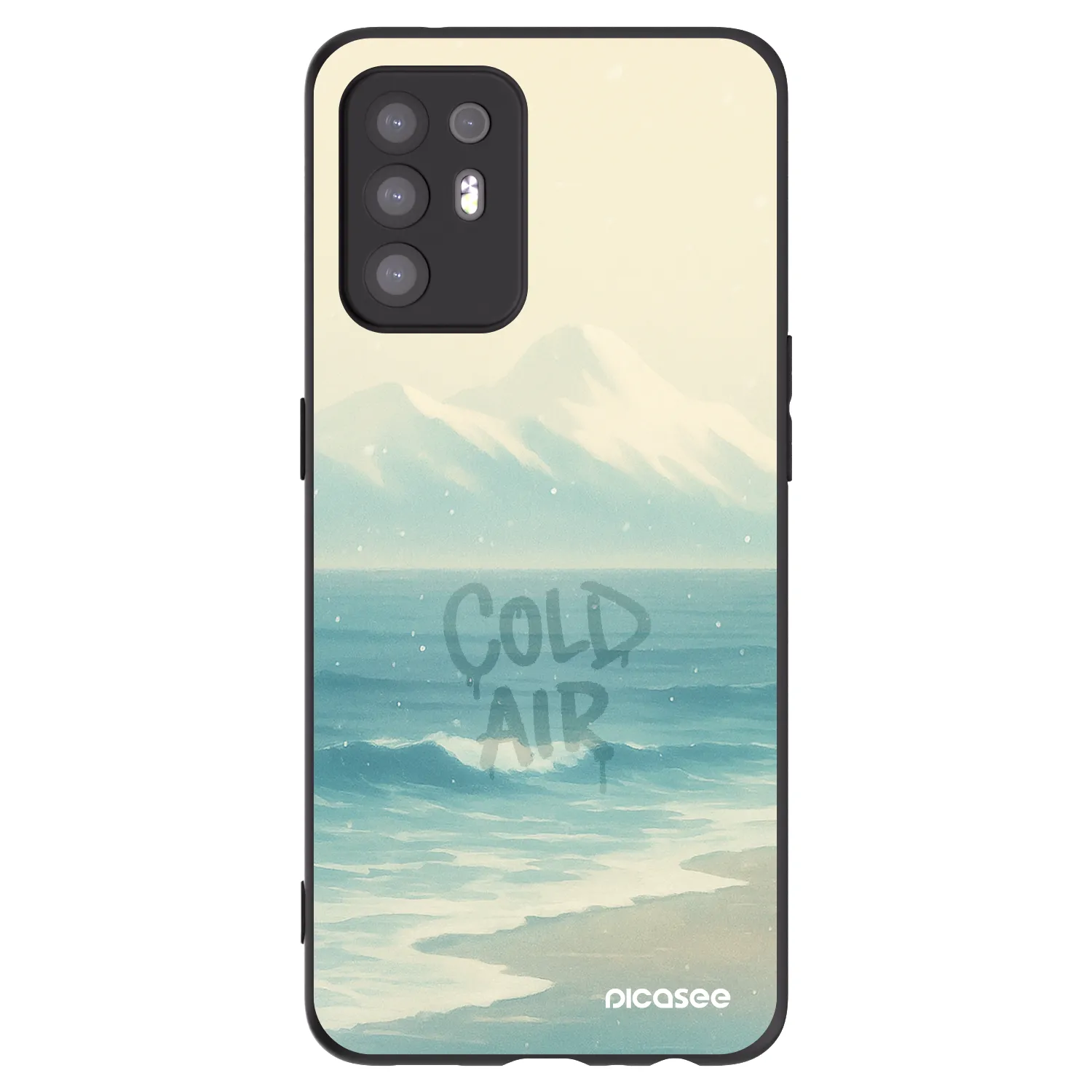 Picasee husă neagră din silicon pentru OPPO A94 5G - COLD AIR
