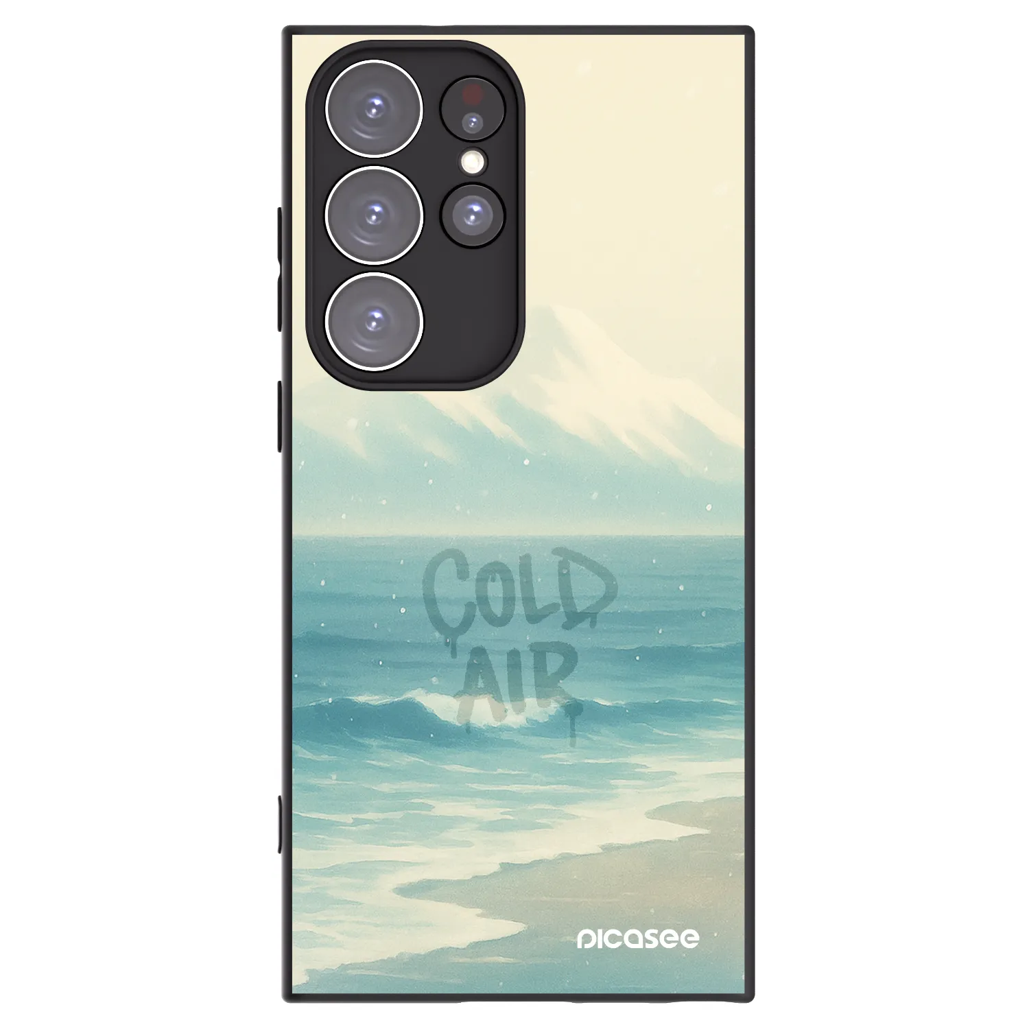 Picasee husă neagră din silicon pentru Samsung Galaxy S23 Ultra 5G - COLD AIR